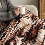 MelloBello Chunky Yarn Dark Brown&Brown&White