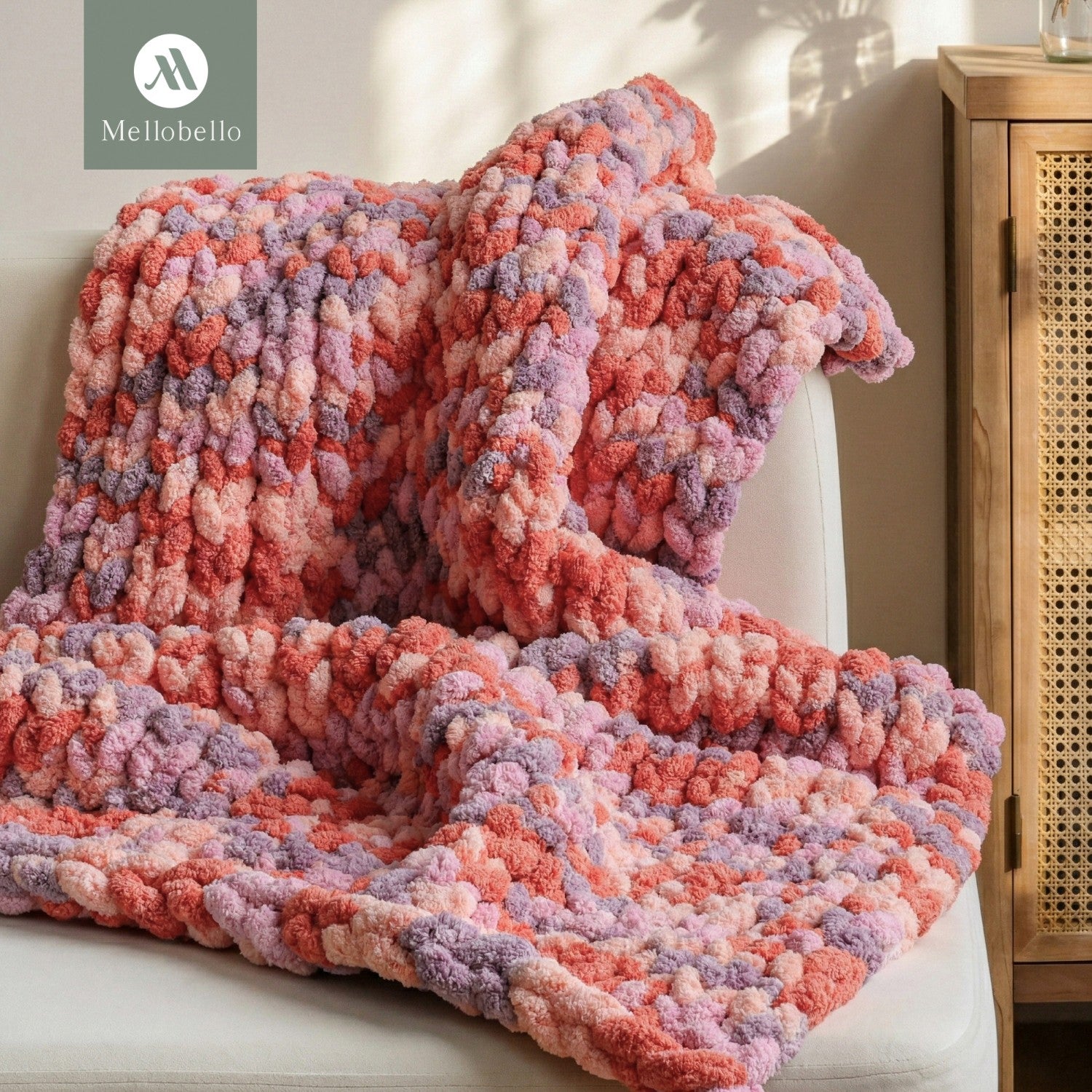 MelloBello Chunky Yarn Sunset Sherbet