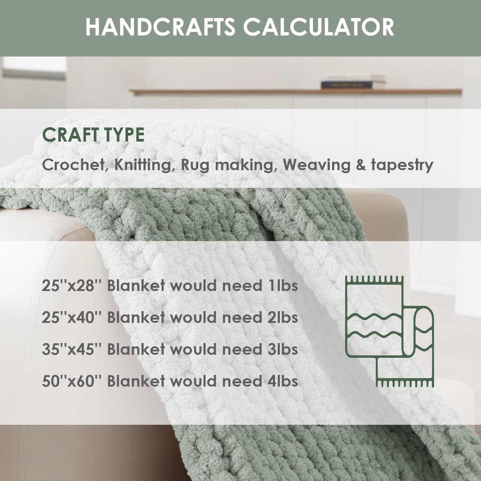 Jumbo Chenille Chunky Yarn for Crocheting - Super Bulky Fluffy Chunky Yarn for Hand Knitting - Extra Thick Soft Blanket Big Yarn 8 Jumbo Pack (27yds,8 oz Each Skein)