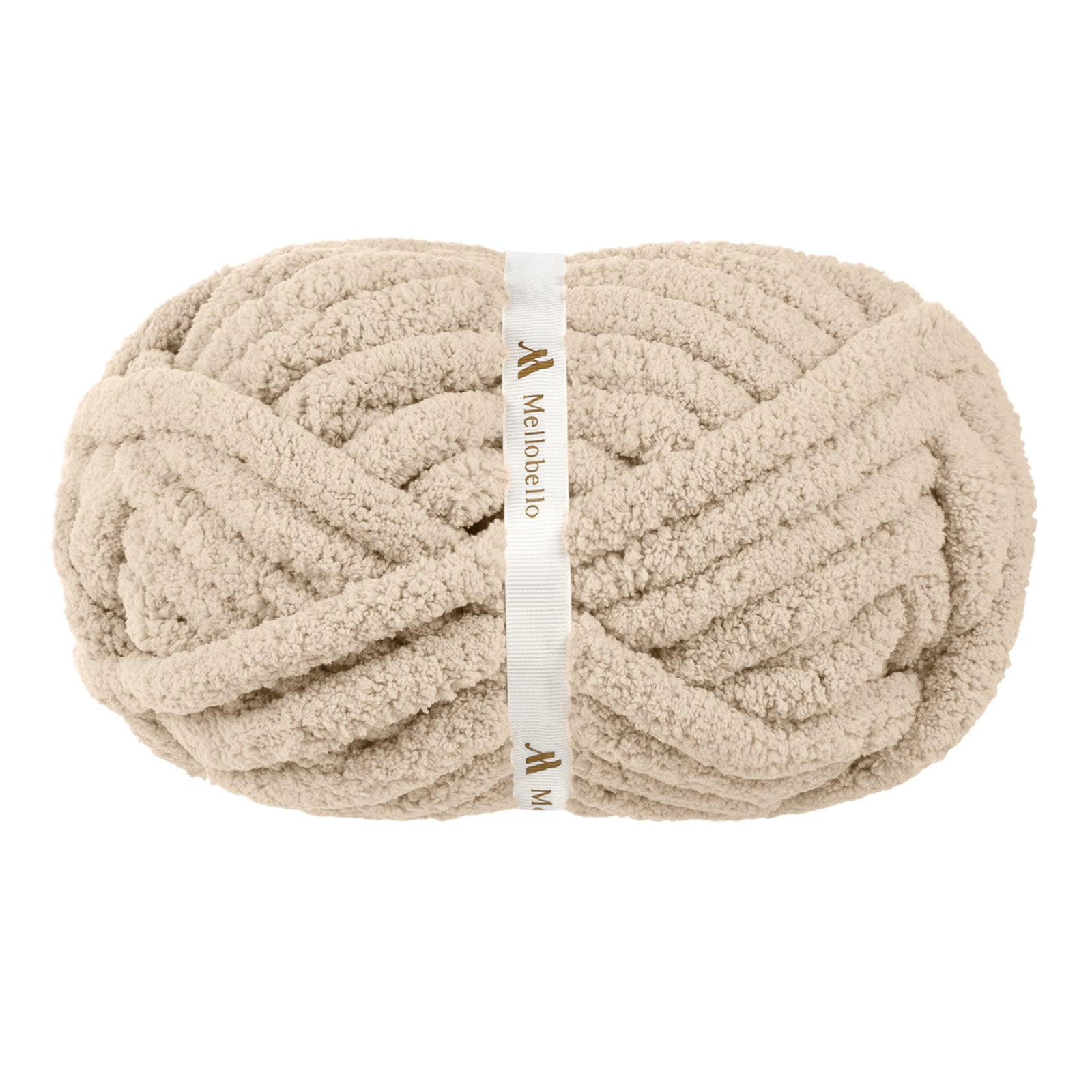 MelloBello Jumbo Chunky Chenille Yarn 8 Pack Khaki Solid Color