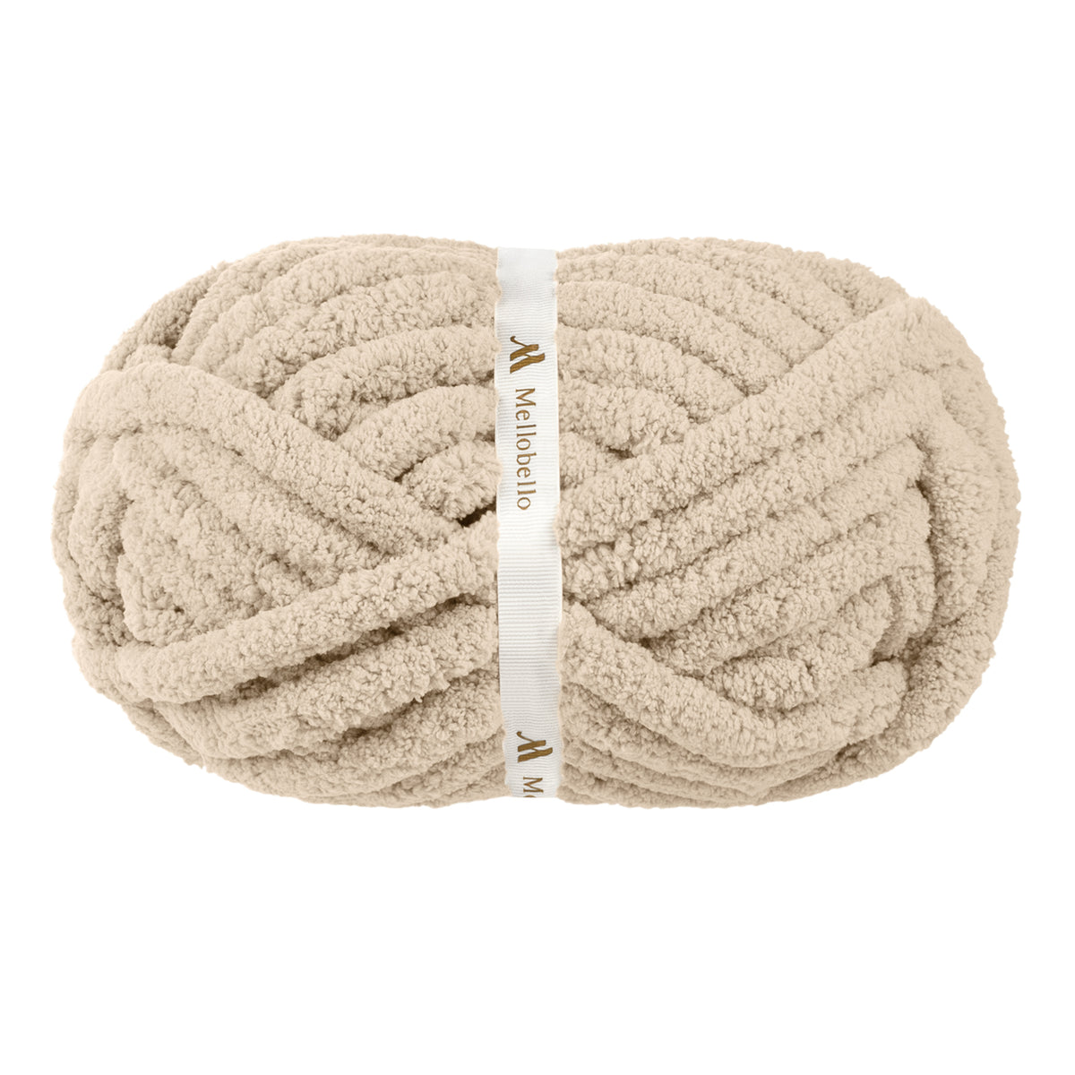 MelloBello Jumbo Chunky Chenille Yarn 8 Pack Khaki Solid Color Bulky ...