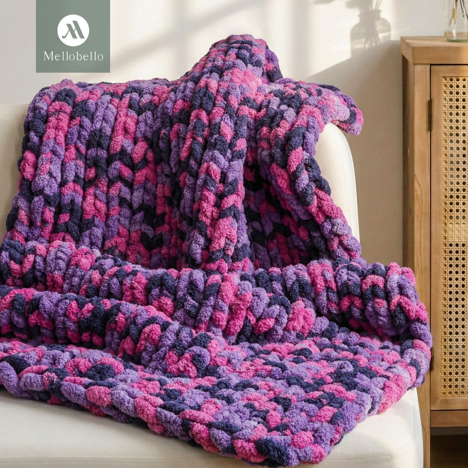 MelloBello Chunky Yarn Midnight Orchid