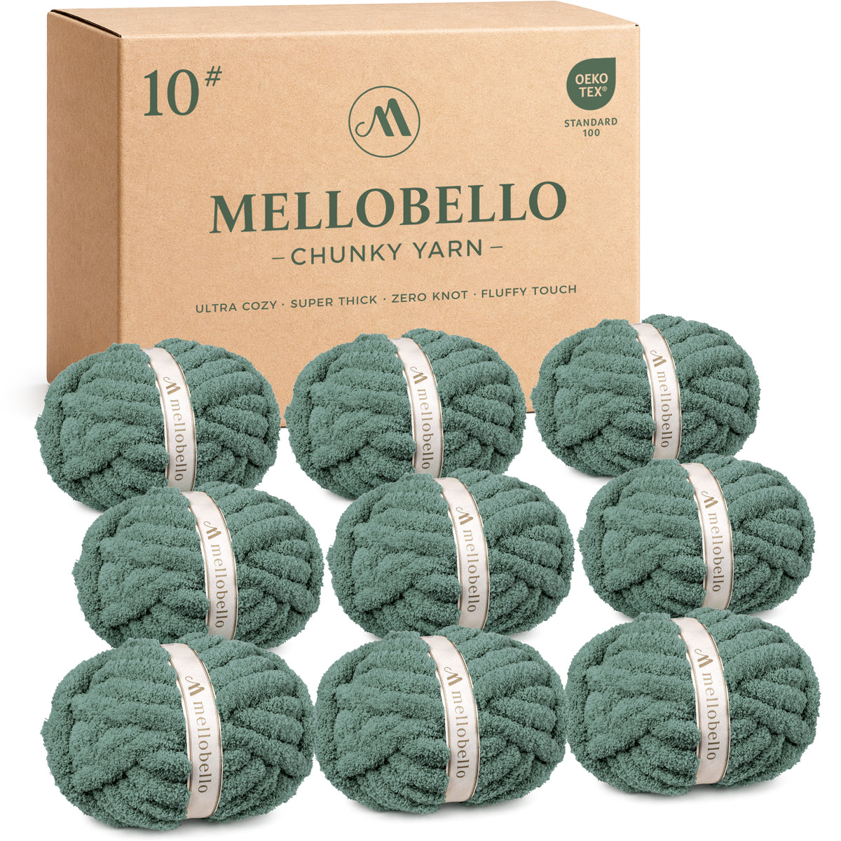 MelloBello 10 Series Chunky Yarn Dark Green