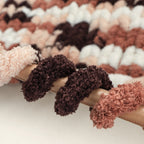 MelloBello Chunky Yarn Dark Brown&Brown&White