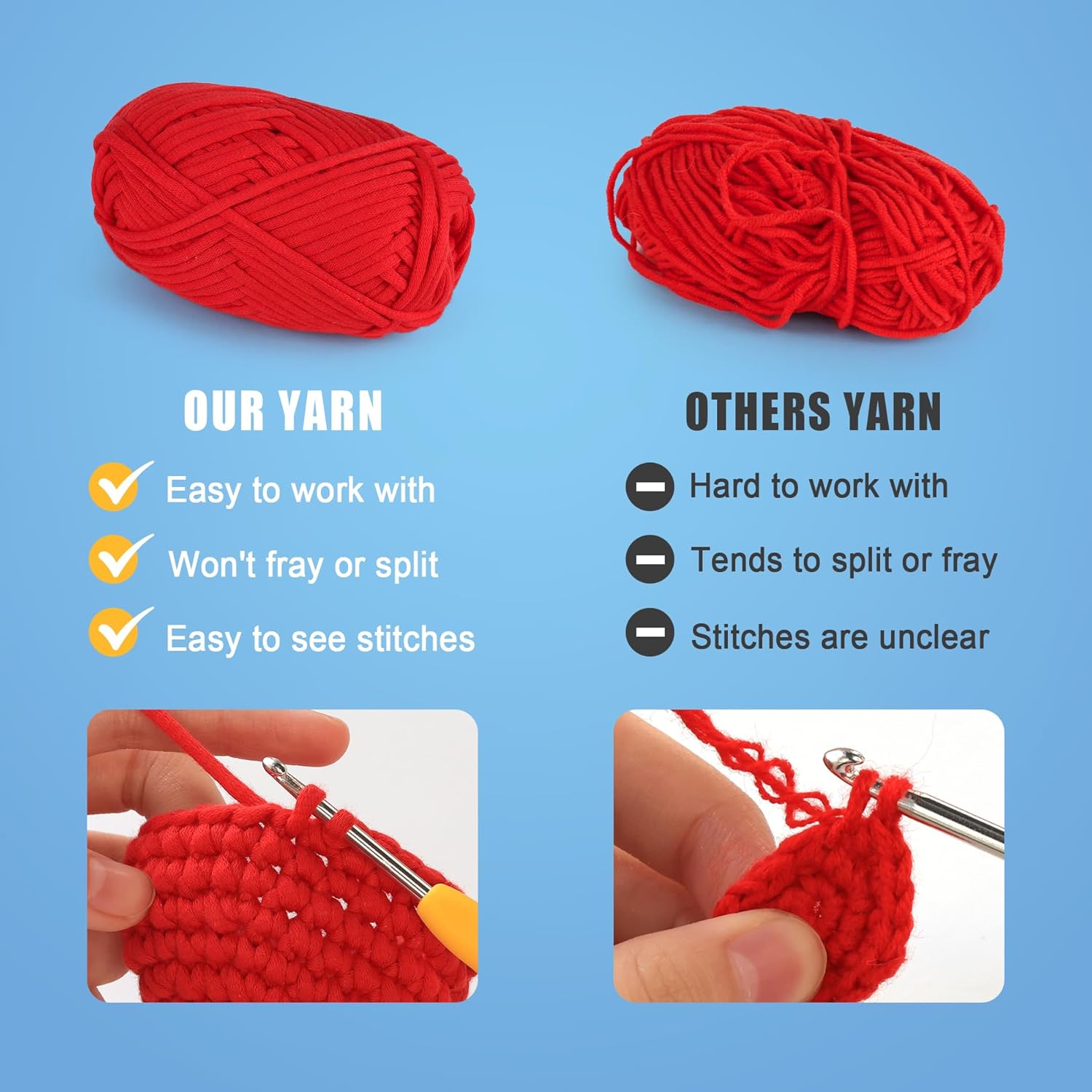 Crochet Kit for Beginners Adults - 4 Styles Beginner Knitting Crochet Animal Kit with Easy Yarn - Learn to Crocheting Amigurumi Starter Set - Knit Patterns Supplies Crafts Hobbies Gifts for Women