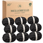 MelloBello 10 Series Chunky Yarn Black