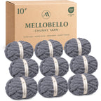 MelloBello 10 Series Chunky Yarn Charcoal Grey