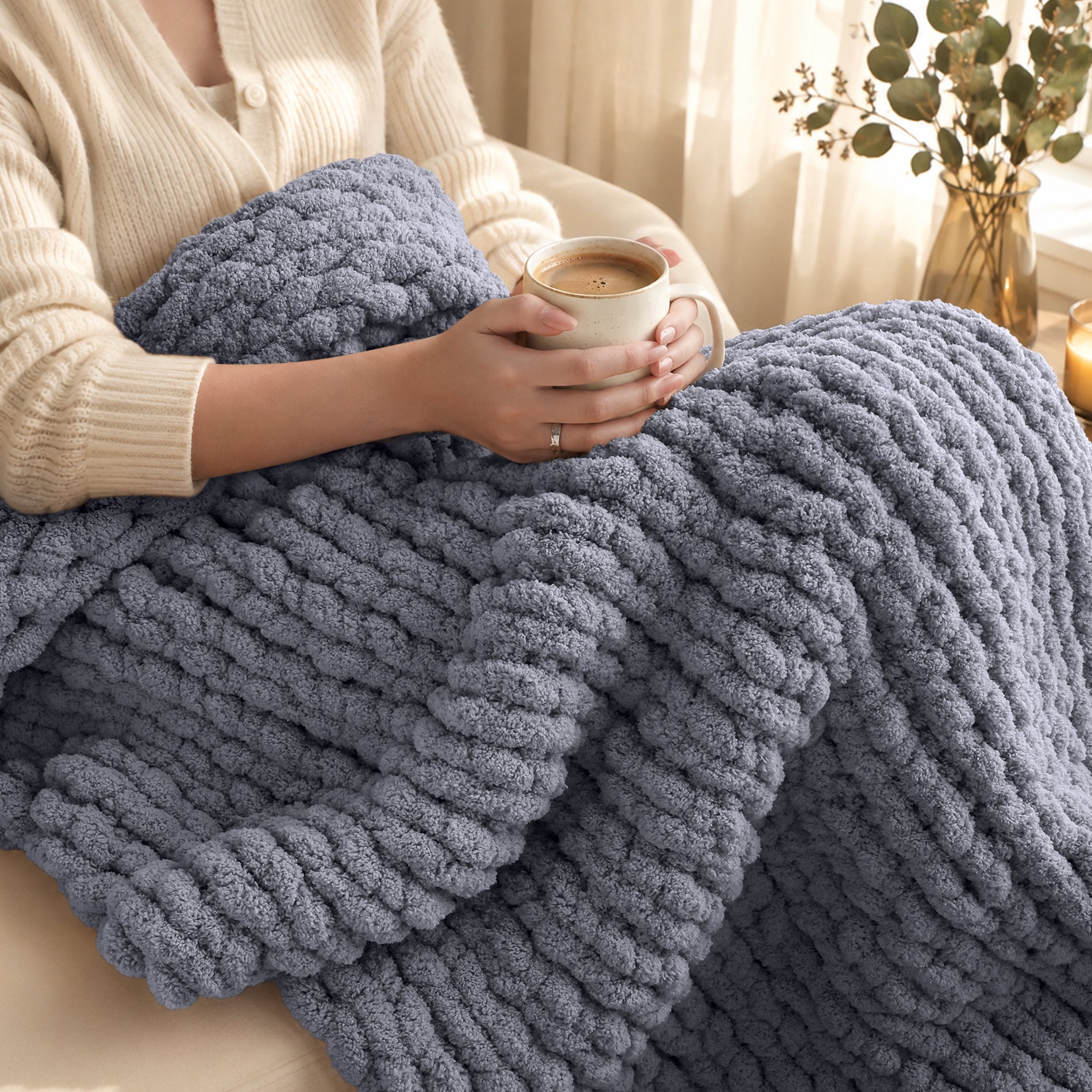 MelloBello 10 Series Chunky Yarn Charcoal Grey