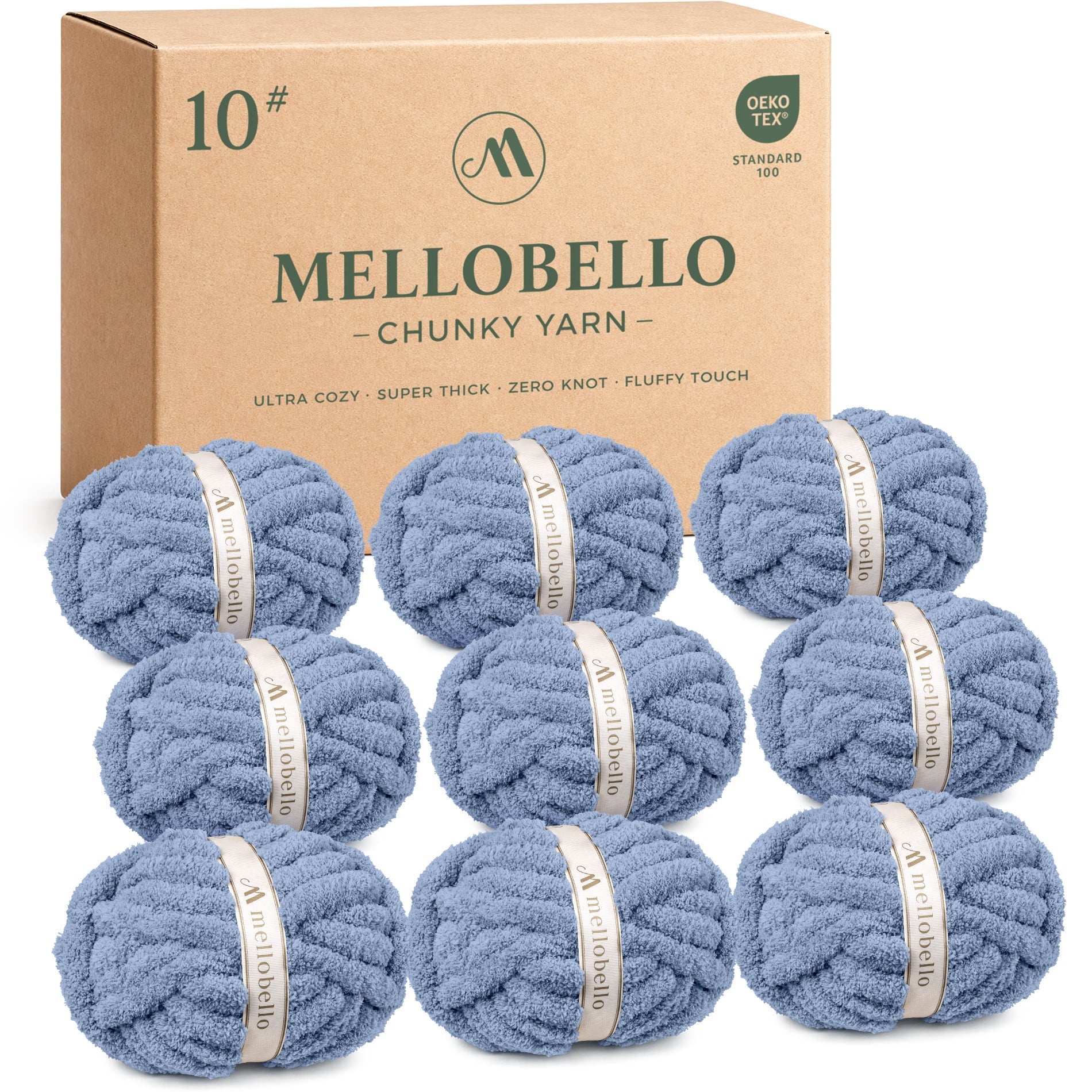 MelloBello 10 Series Chunky Yarn Country Blue