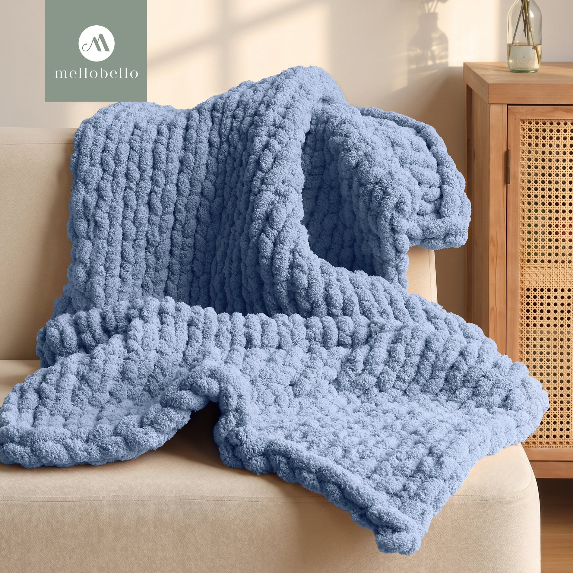 MelloBello 10 Series Chunky Yarn Country Blue