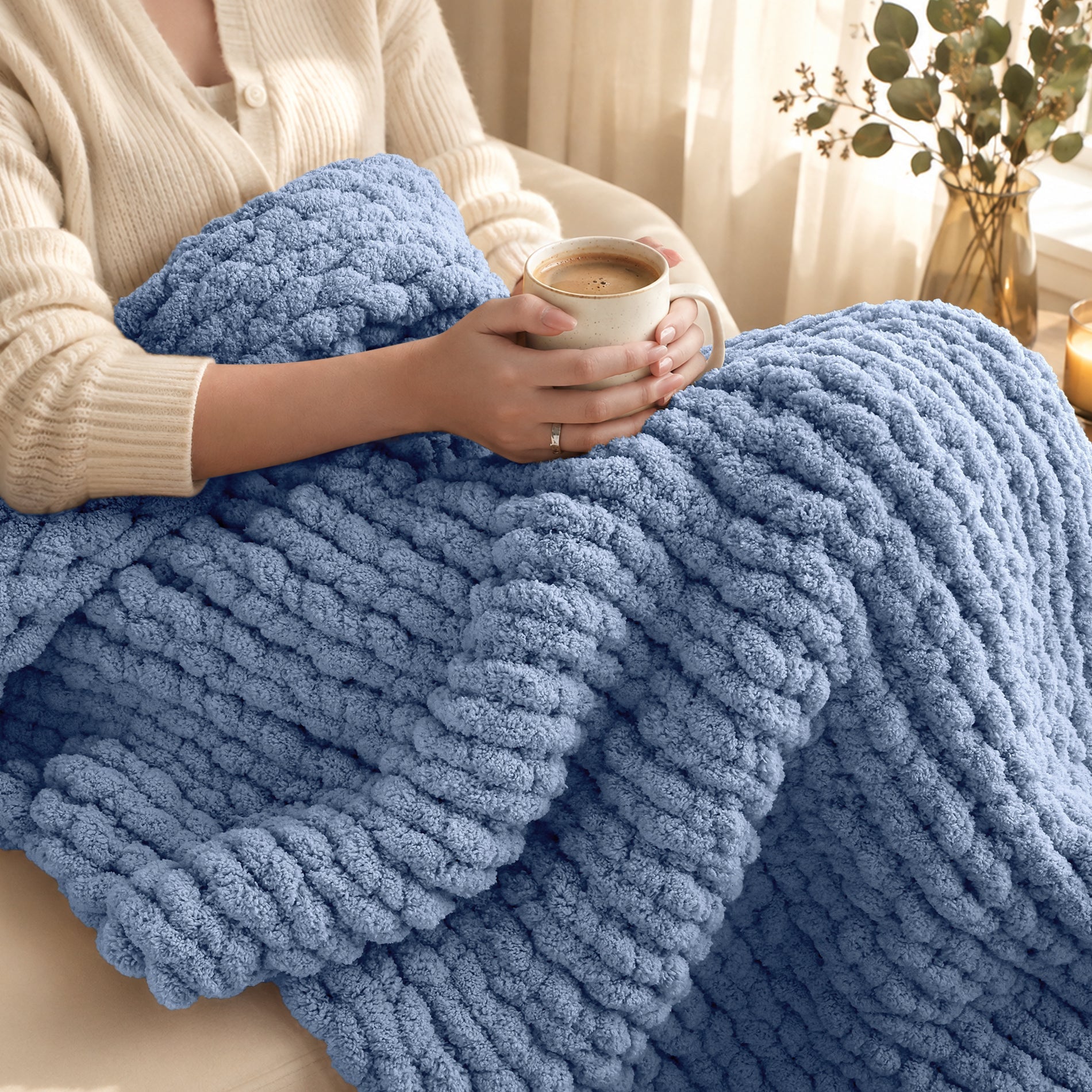 MelloBello 10 Series Chunky Yarn Country Blue