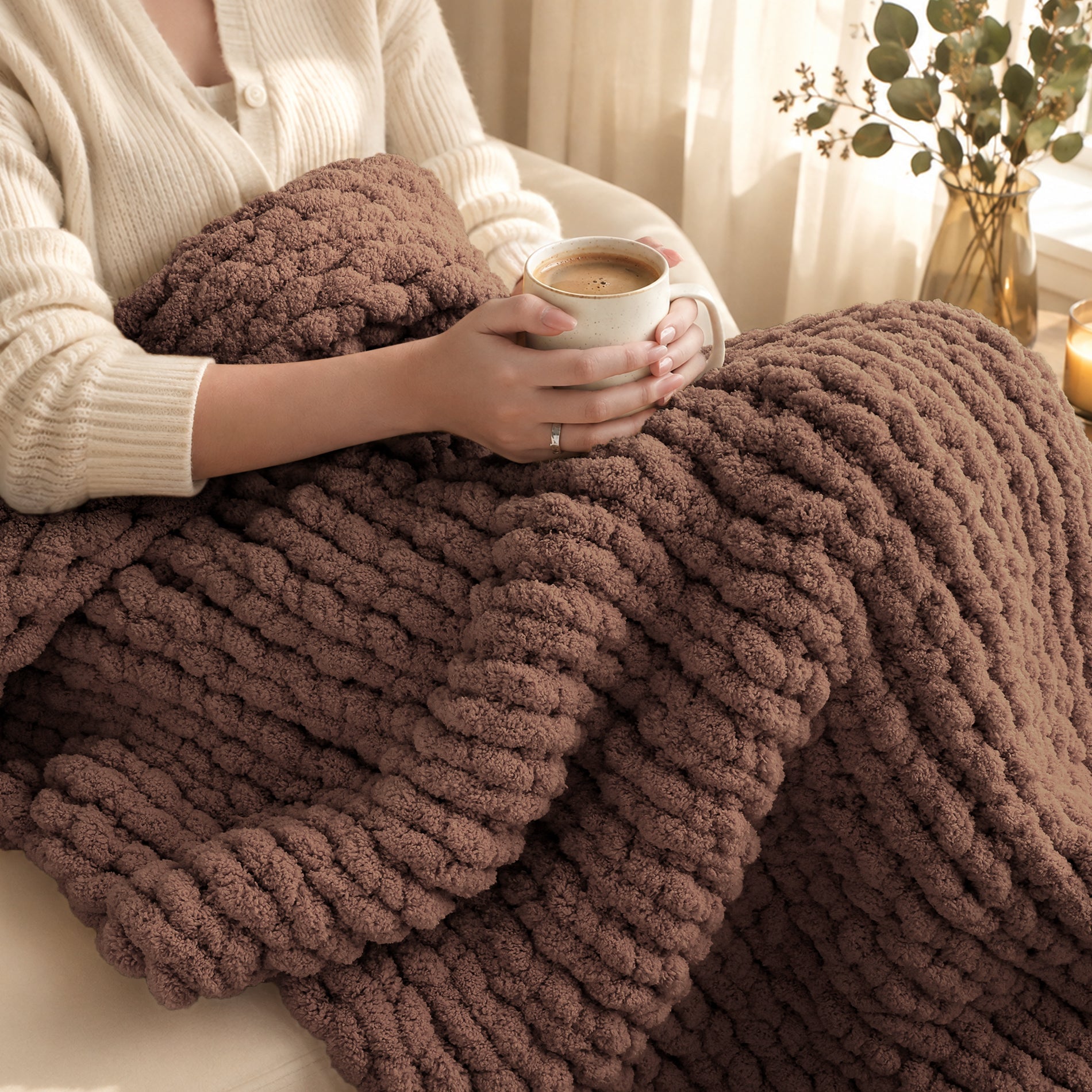 MelloBello 10 Series Chunky Yarn Dark Brown