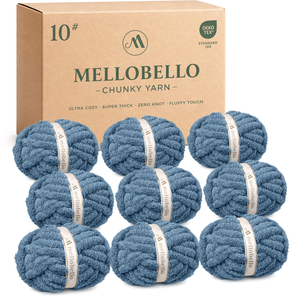 MelloBello 10 Series Chunky Yarn Teal Blue