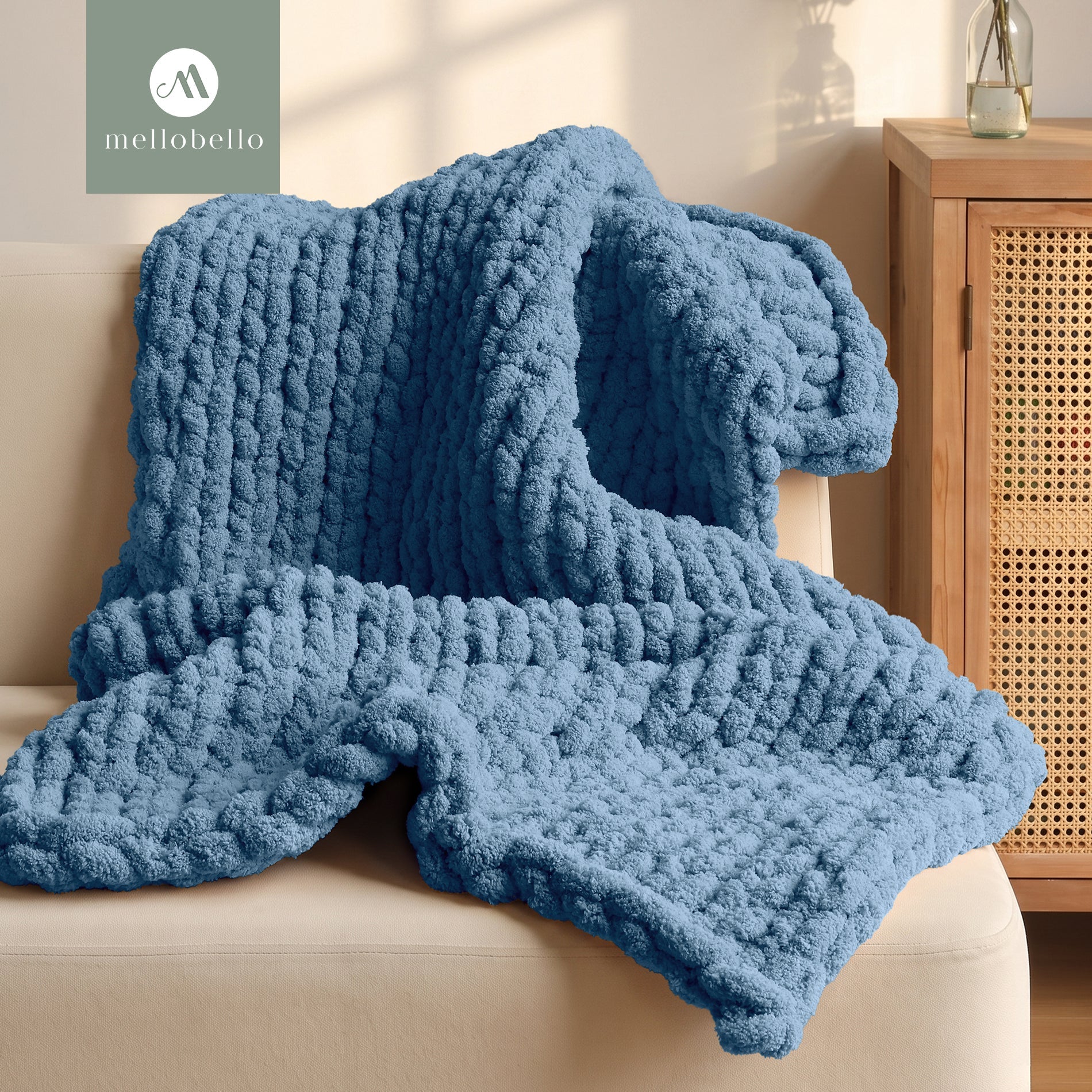 MelloBello 10 Series Chunky Yarn Teal Blue