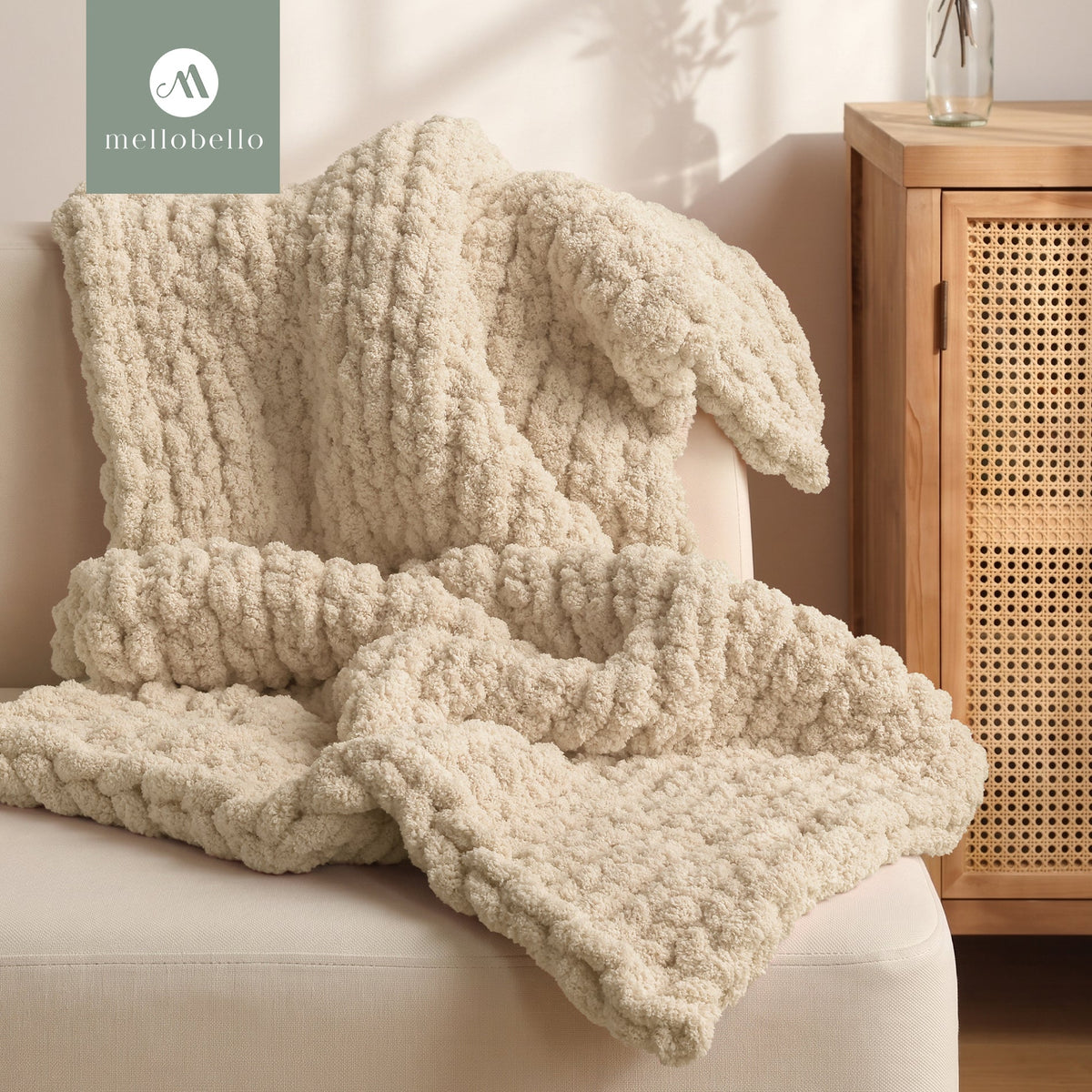 MelloBello 10 Series Chunky Yarn Khaki