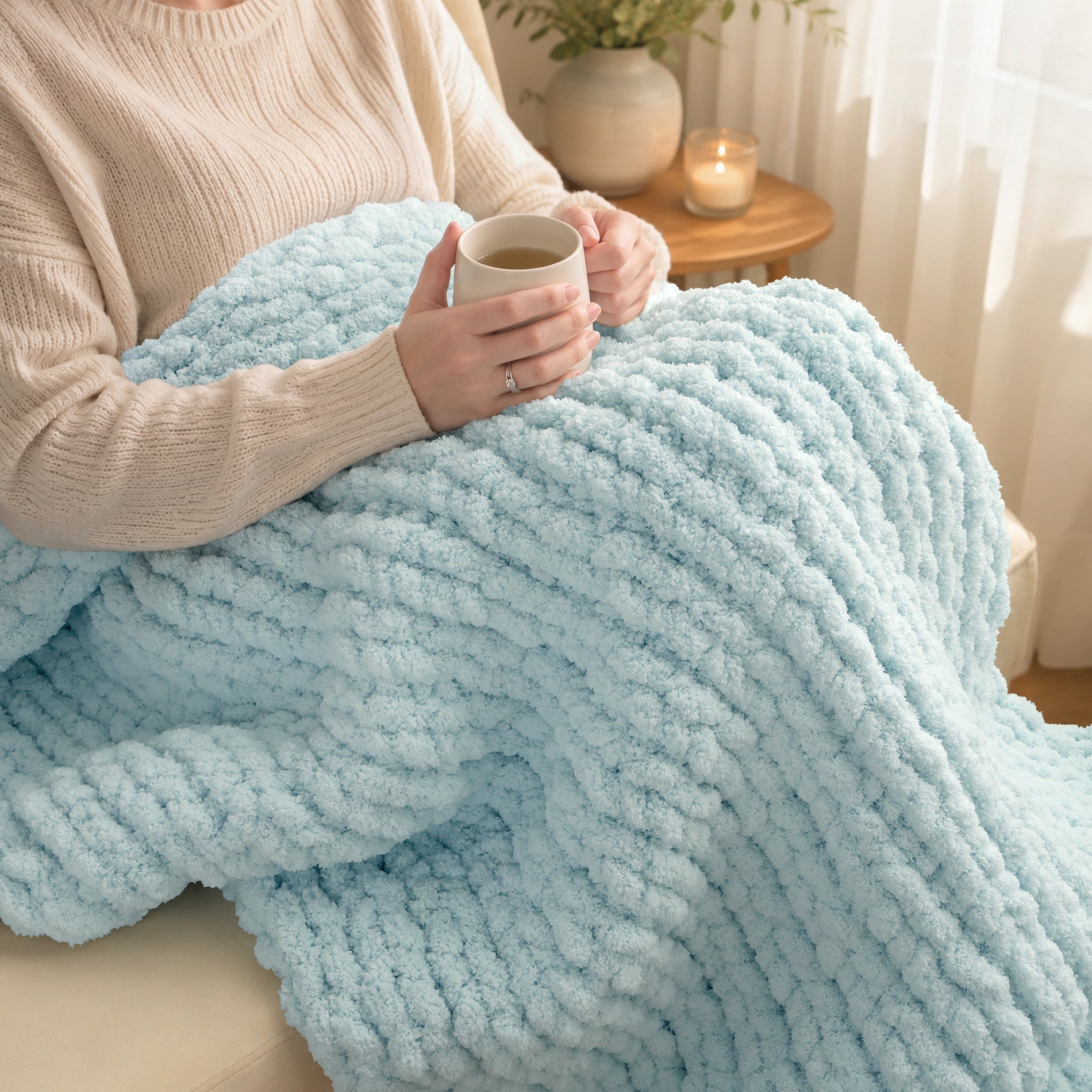MelloBello 10 Series Chunky Yarn Light Blue