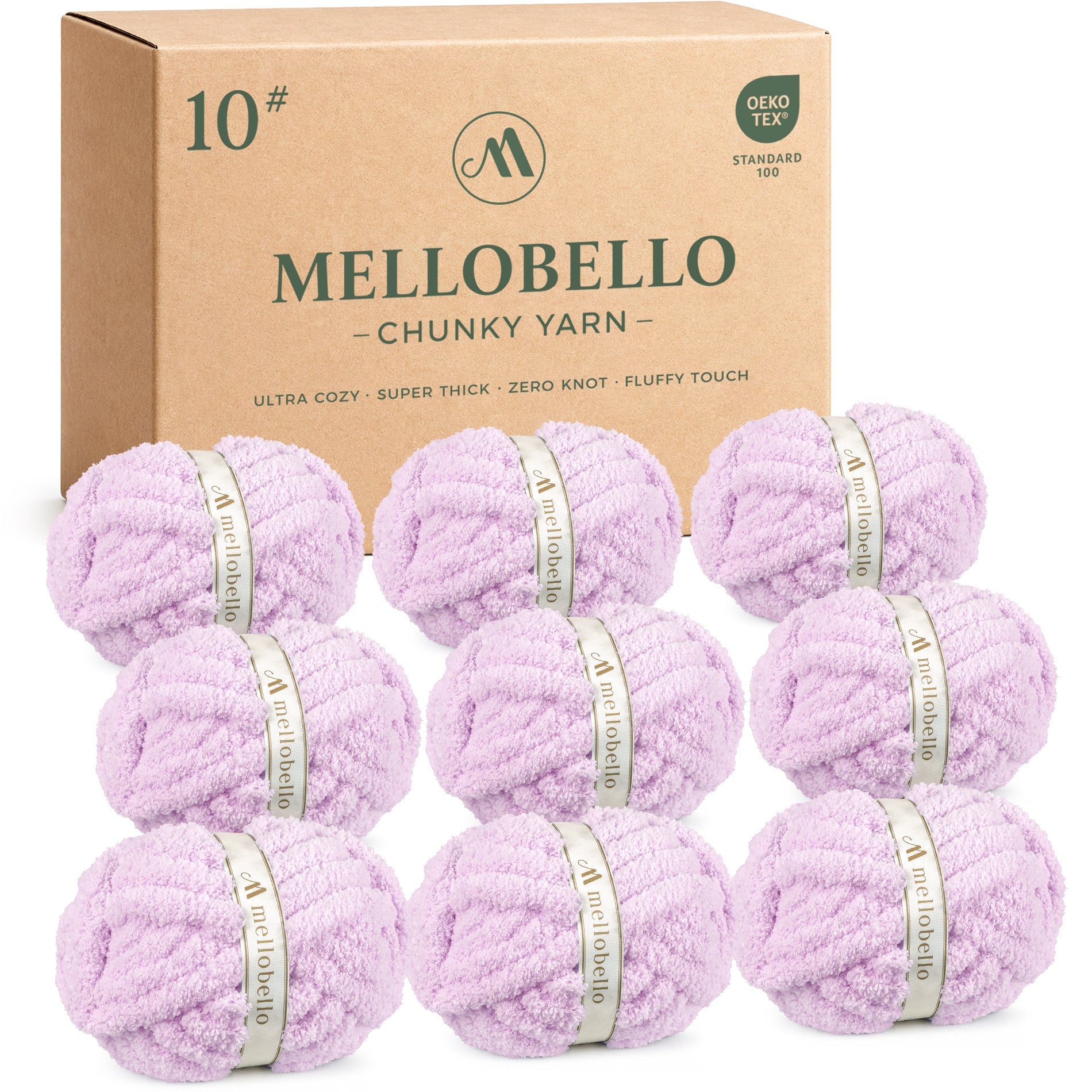 MelloBello 10 Series Chunky Yarn Light Purple