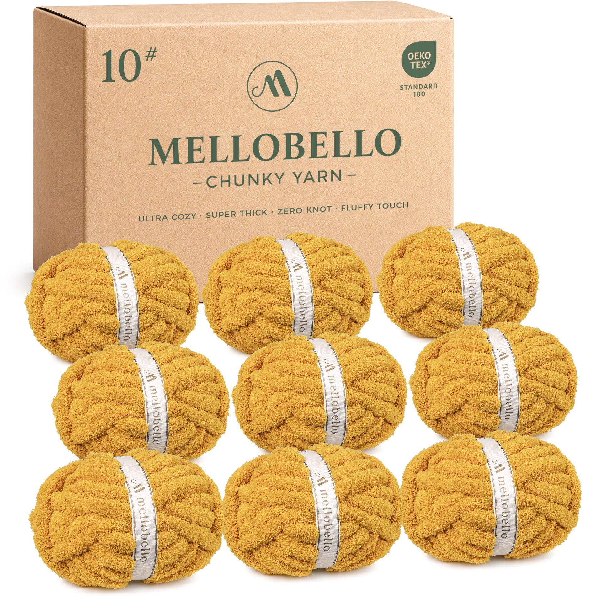 MelloBello 10 Series Chunky Yarn Mustard Yellow