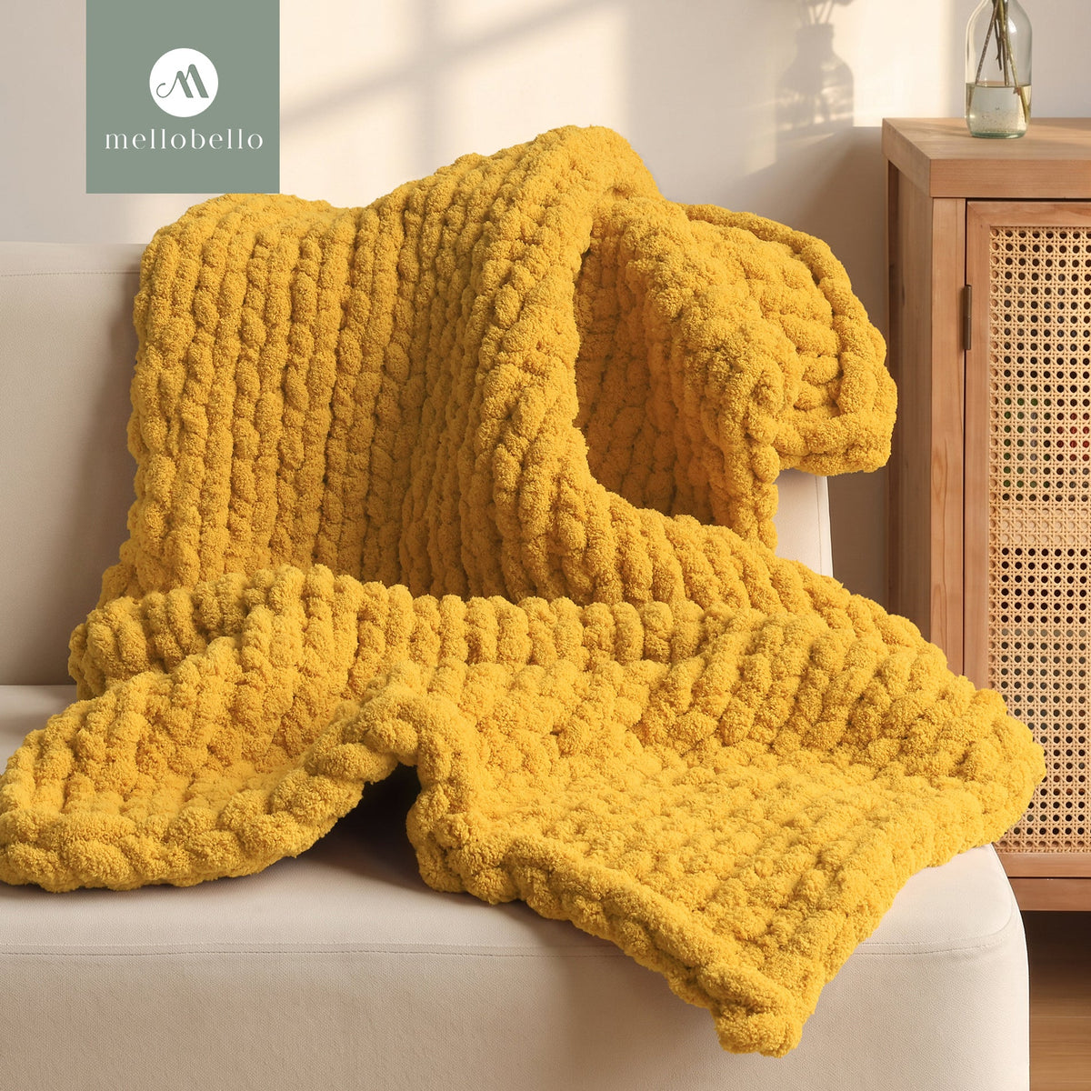 MelloBello 10 Series Chunky Yarn Mustard Yellow