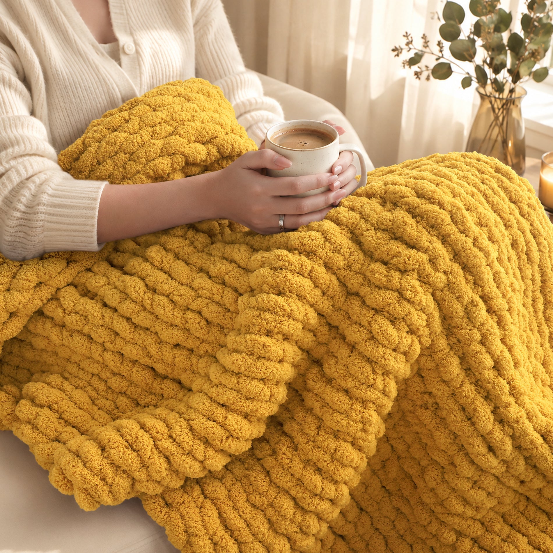 MelloBello 10 Series Chunky Yarn Mustard Yellow