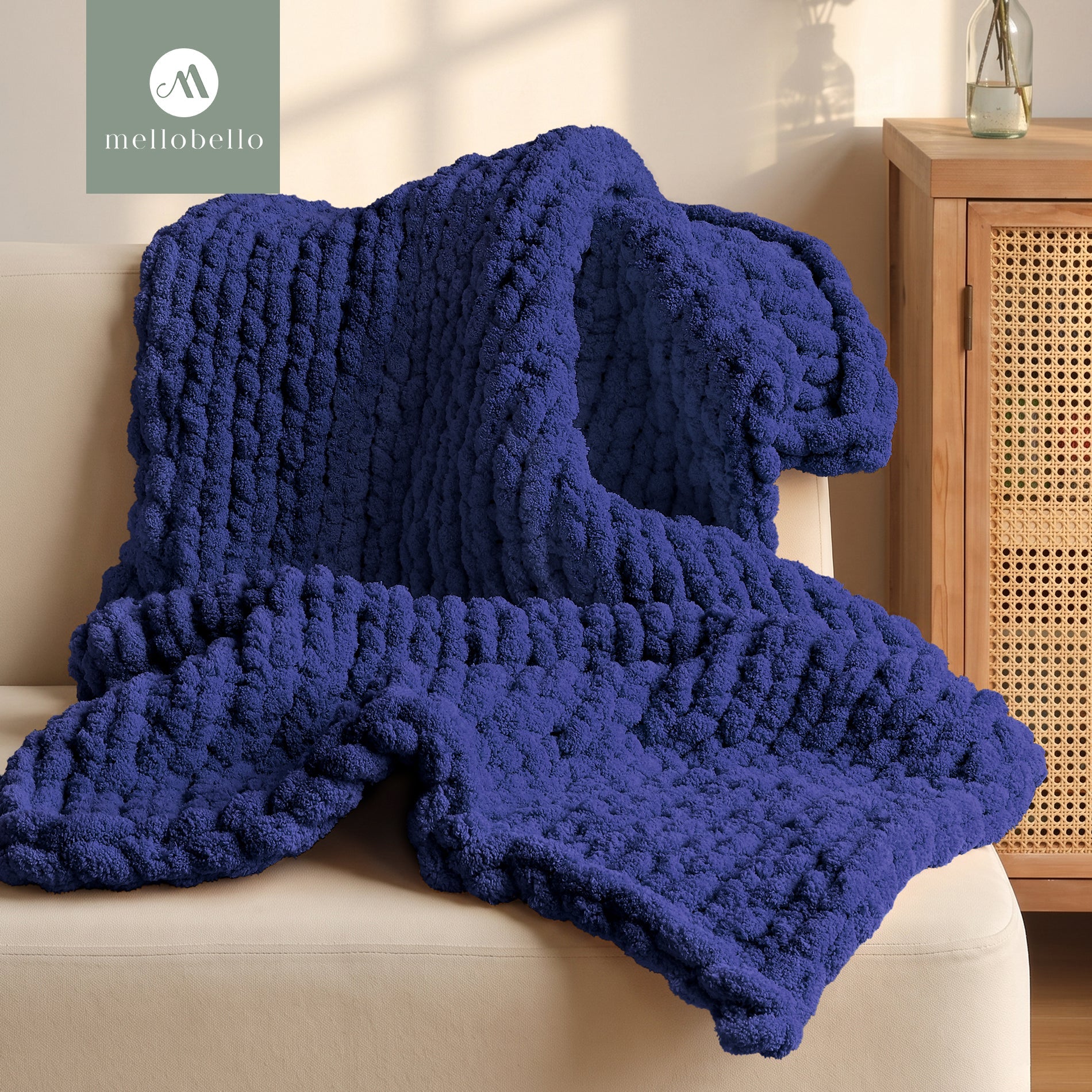 MelloBello 10 Series Chunky Yarn Navy Blue