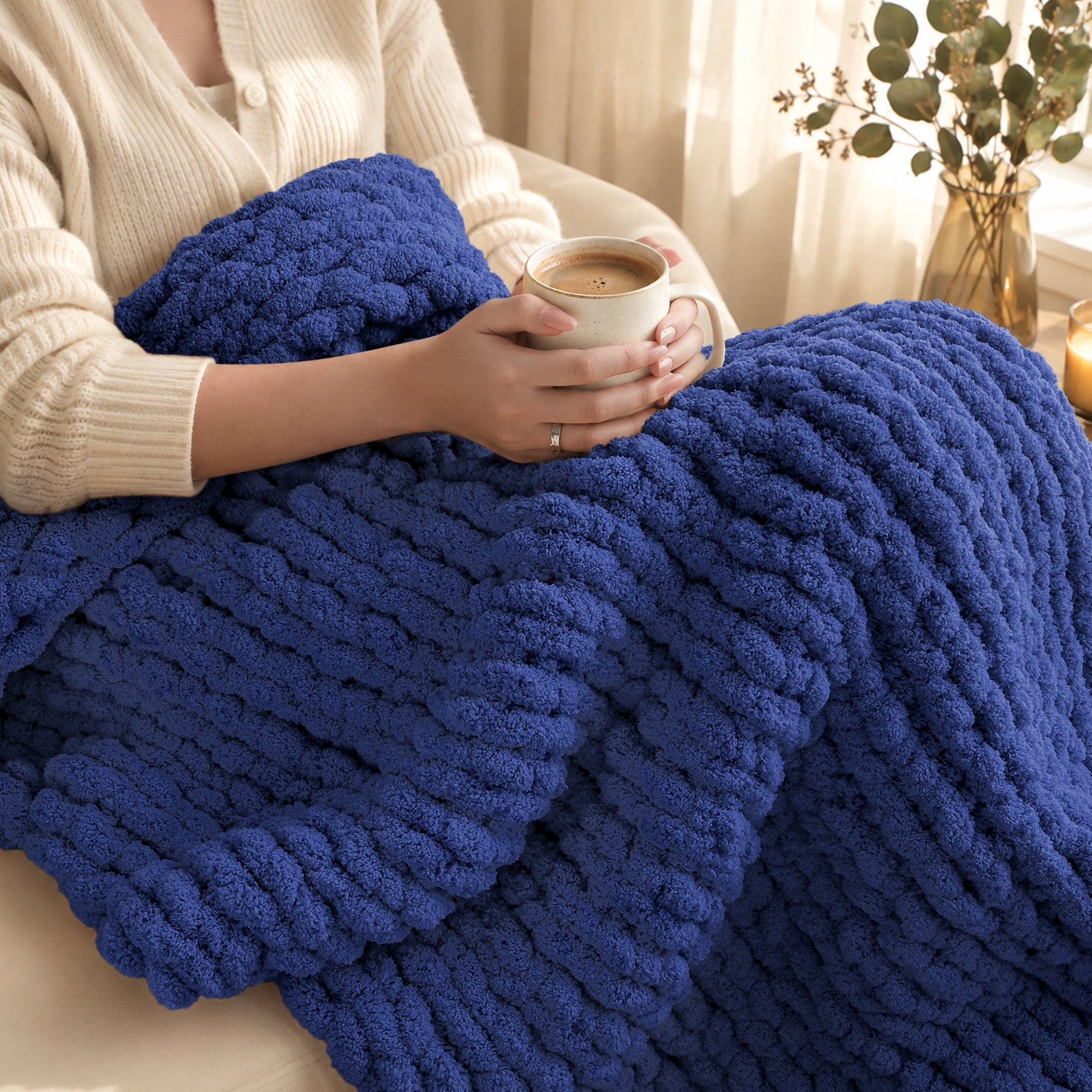 MelloBello 10 Series Chunky Yarn Navy Blue