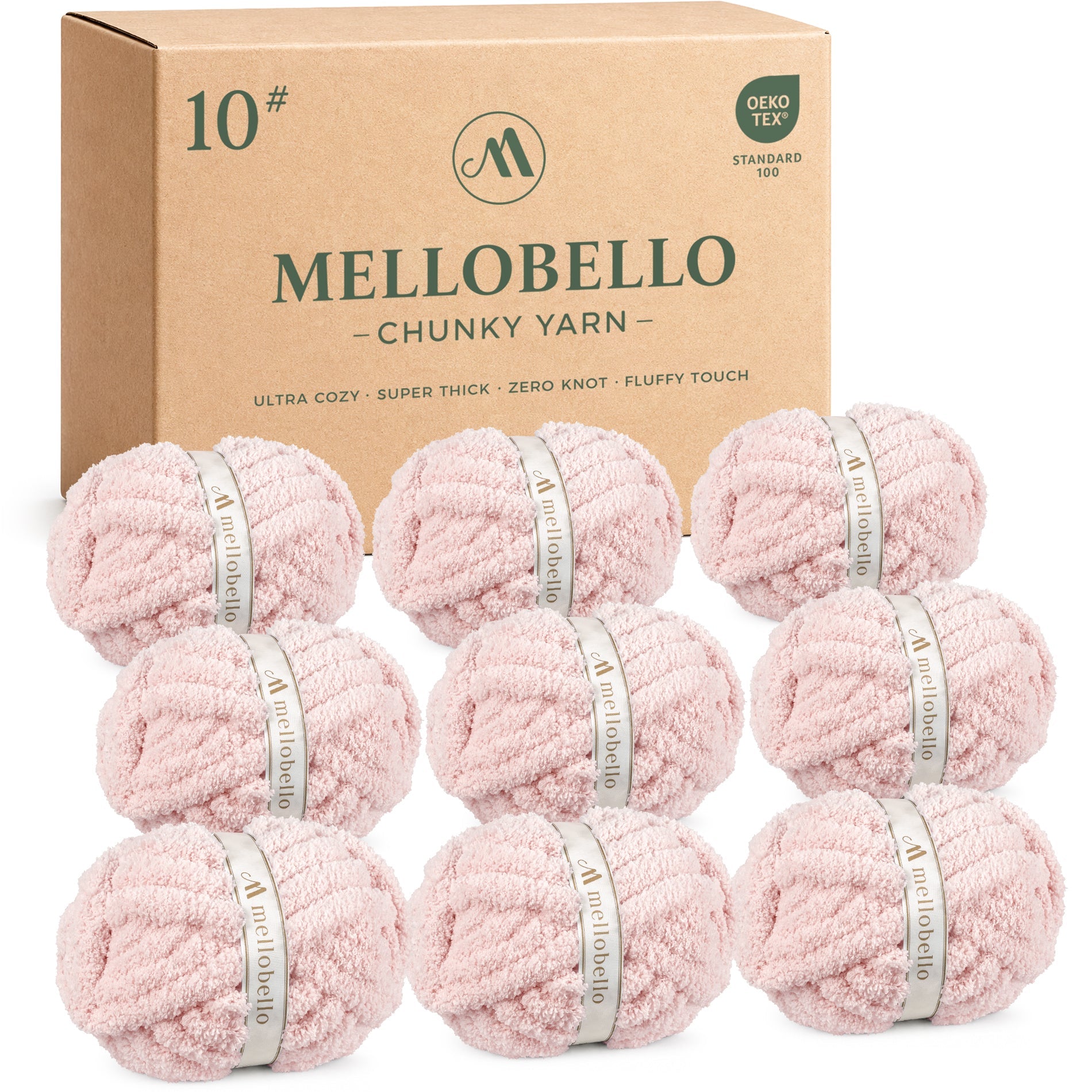MelloBello 10 Series Chunky Yarn Pink