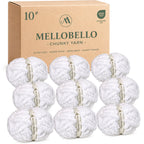 MelloBello 10 Series Chunky Yarn Pure White