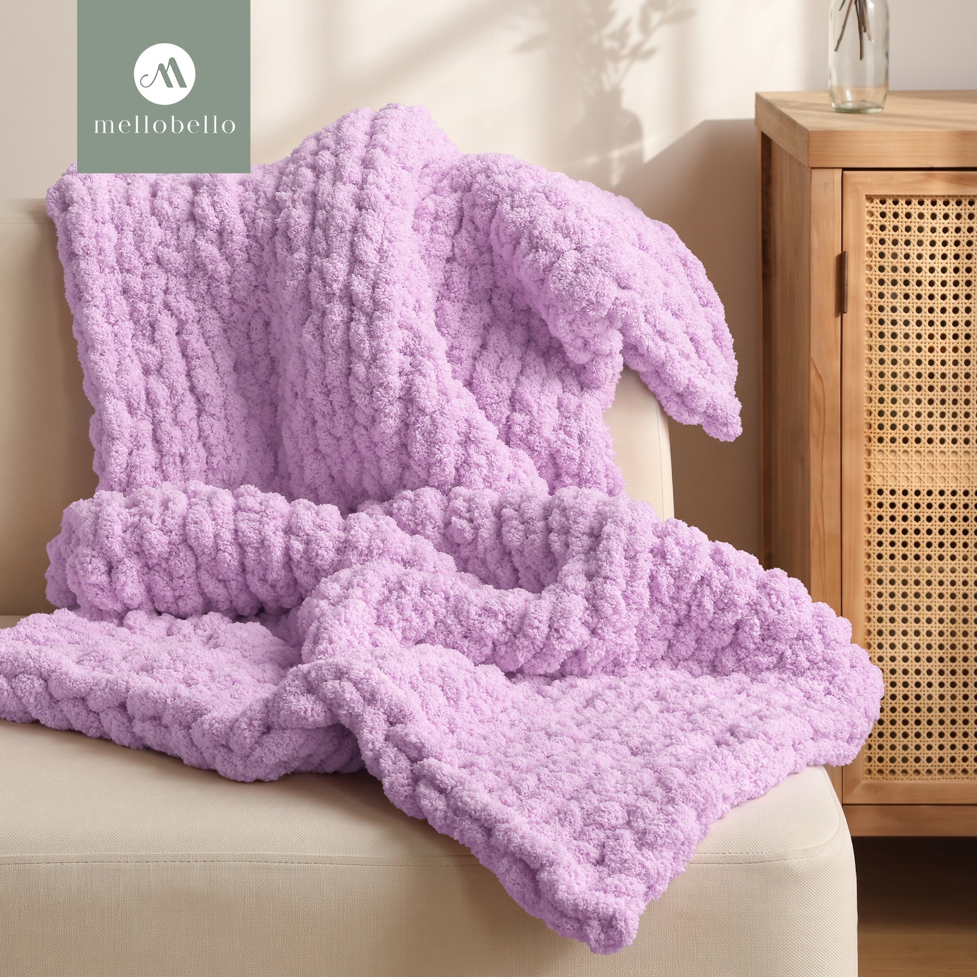 MelloBello 10 Series Chunky Yarn Purple