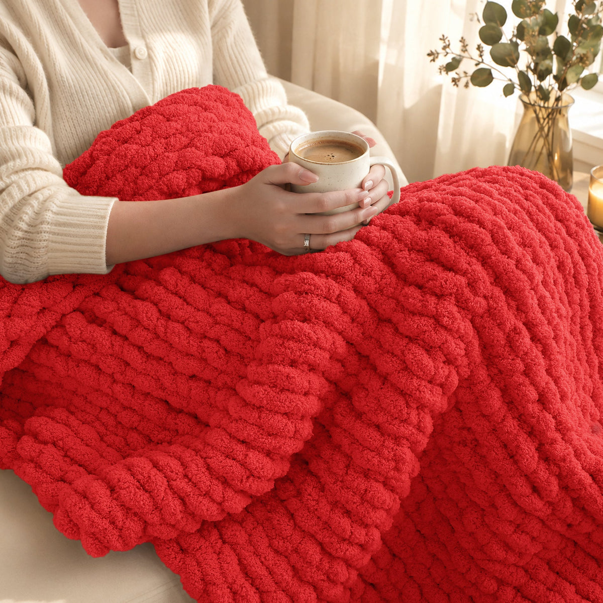 MelloBello 10 Series Chunky Yarn Red