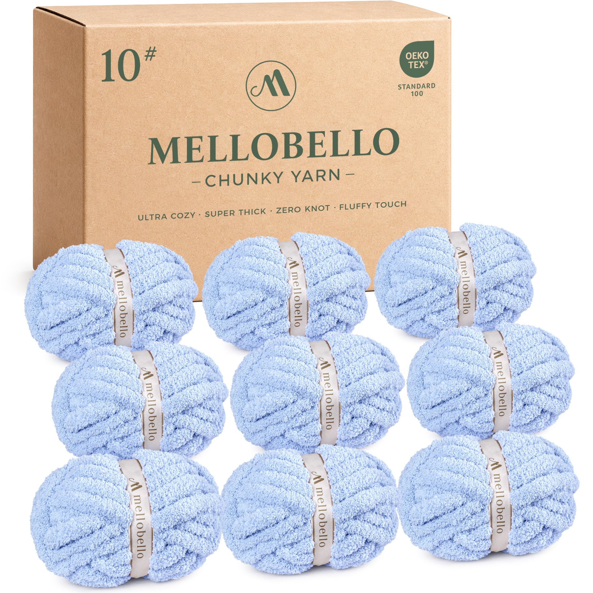 MelloBello 10 Series Chunky Yarn Lake Blue
