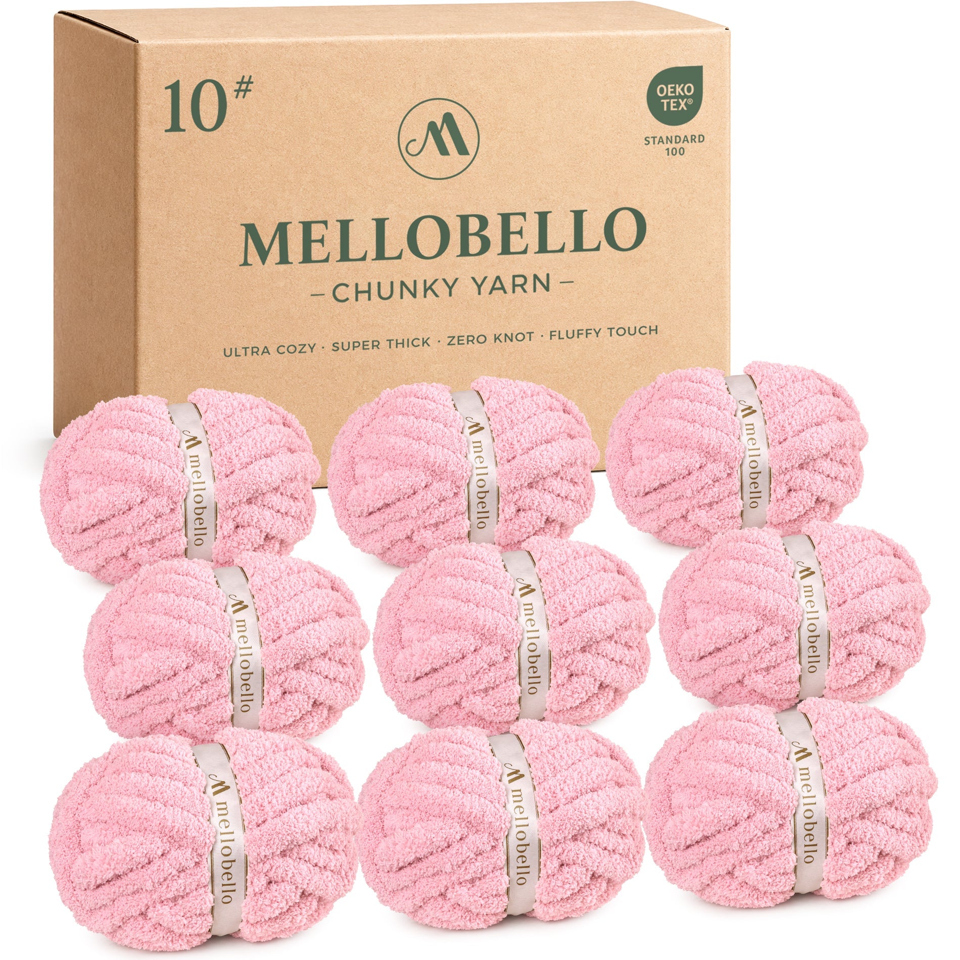 MelloBello 10 Series Chunky Yarn Rose Red
