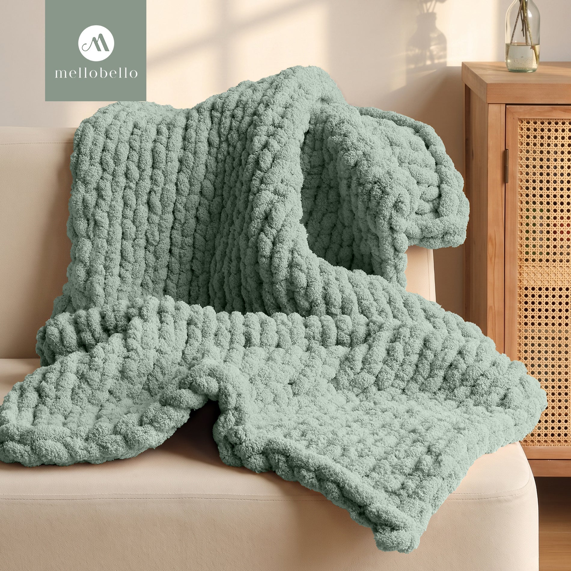MelloBello 10 Series Chunky Yarn Sage Green