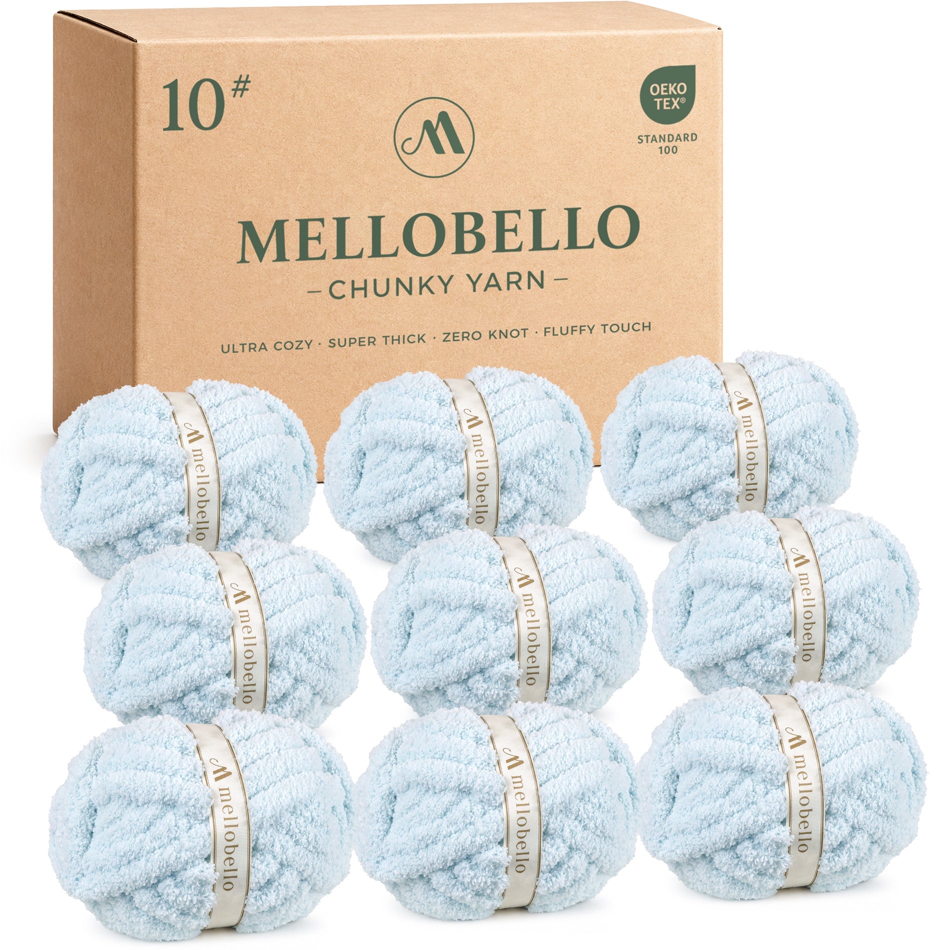 MelloBello 10 Series Chunky Yarn Sky Blue