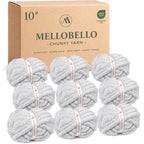 MelloBello 10 Series Chunky Yarn Ash Grey