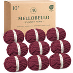 MelloBello 10 Series Chunky Yarn Wine Red