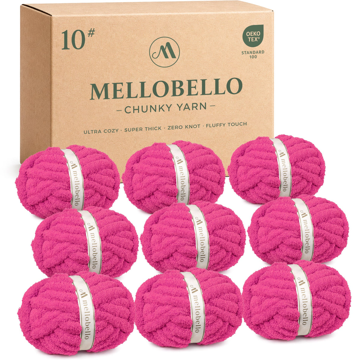 MelloBello 10 Series Chunky Yarn Rose Pink