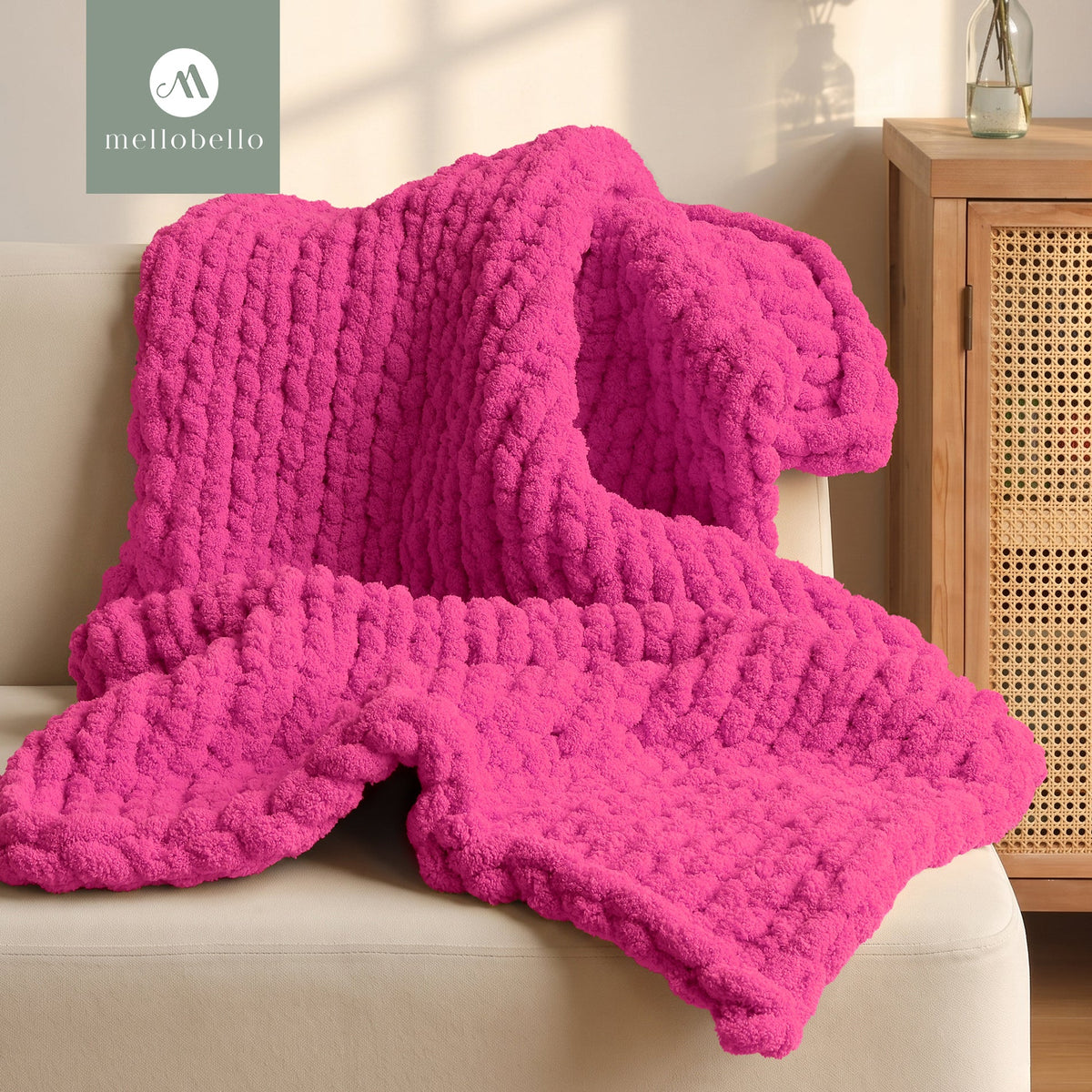 MelloBello 10 Series Chunky Yarn Rose Pink
