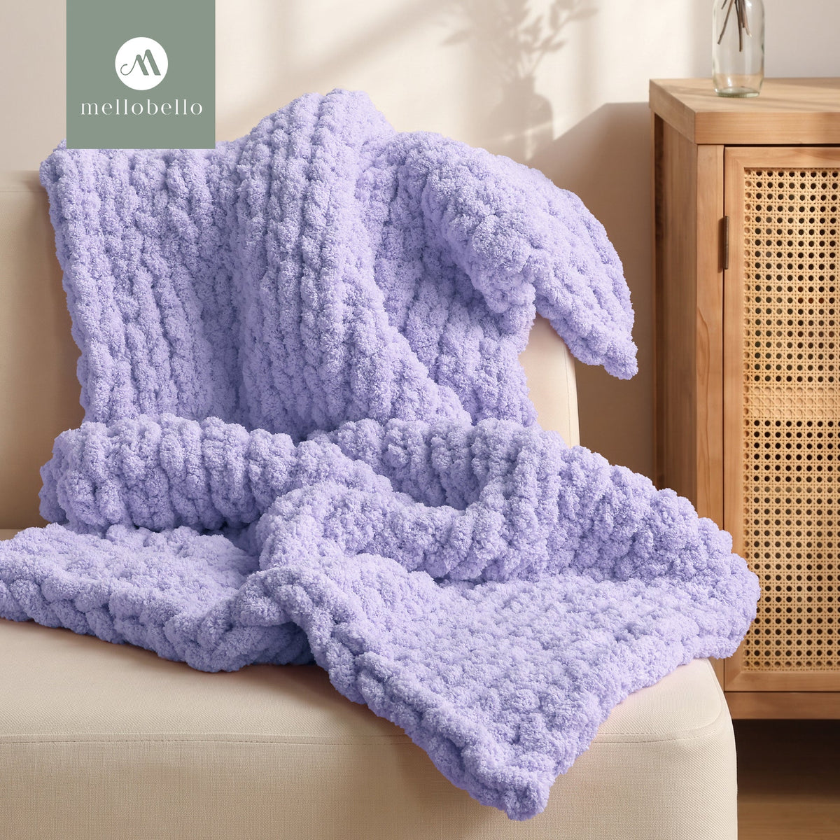MelloBello 10 Series Chunky Yarn Soft Lavender