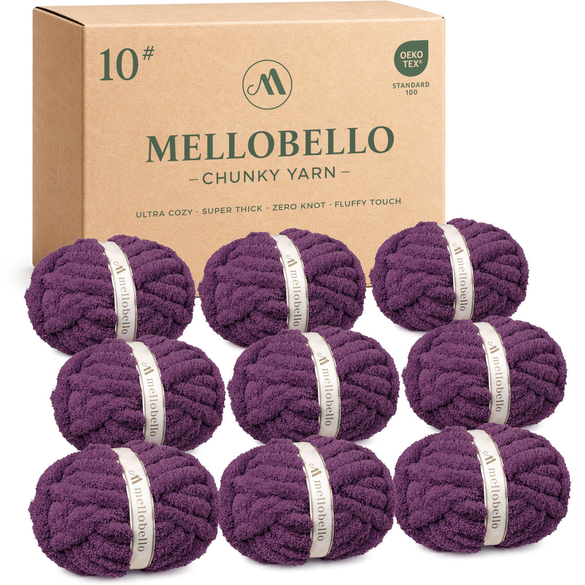 MelloBello 10 Series Chunky Yarn Eggplant