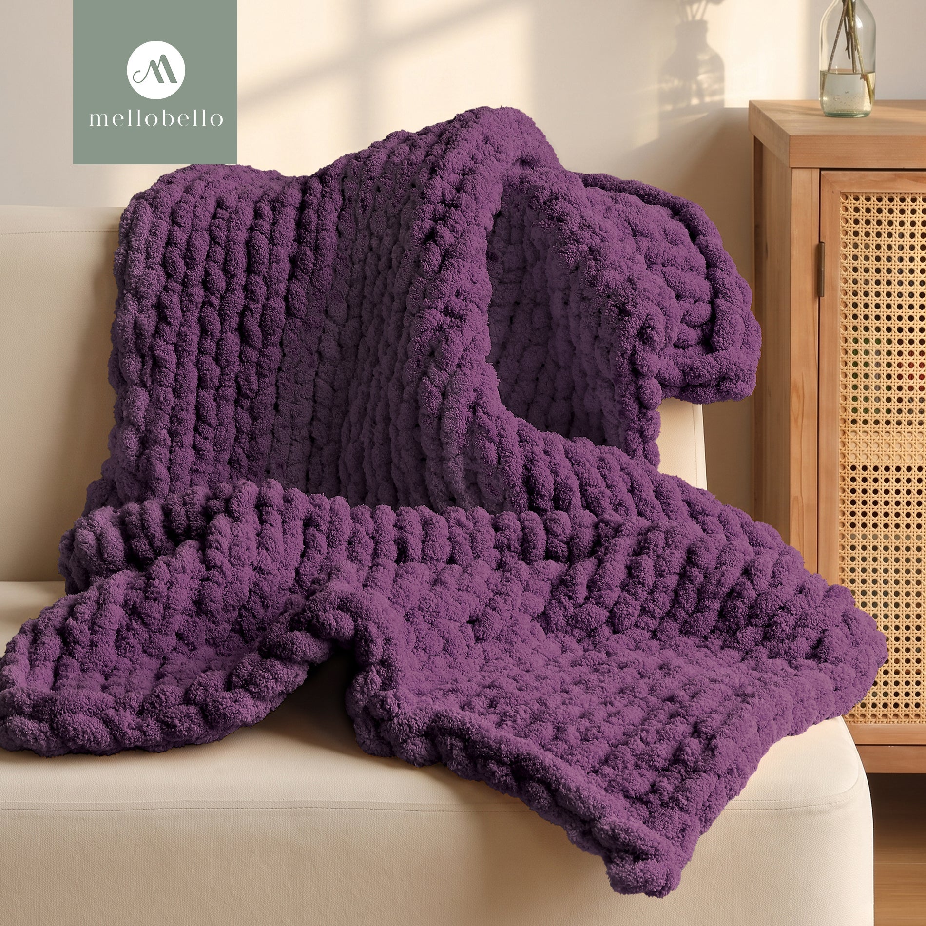 MelloBello 10 Series Chunky Yarn Eggplant