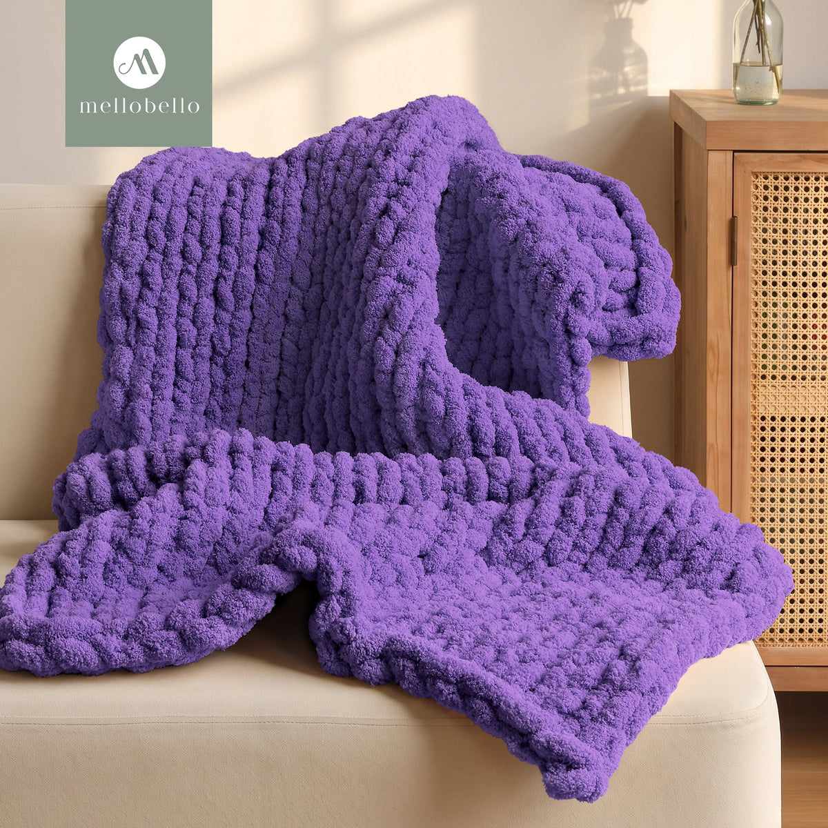 MelloBello 10 Series Chunky Yarn Blue Iris