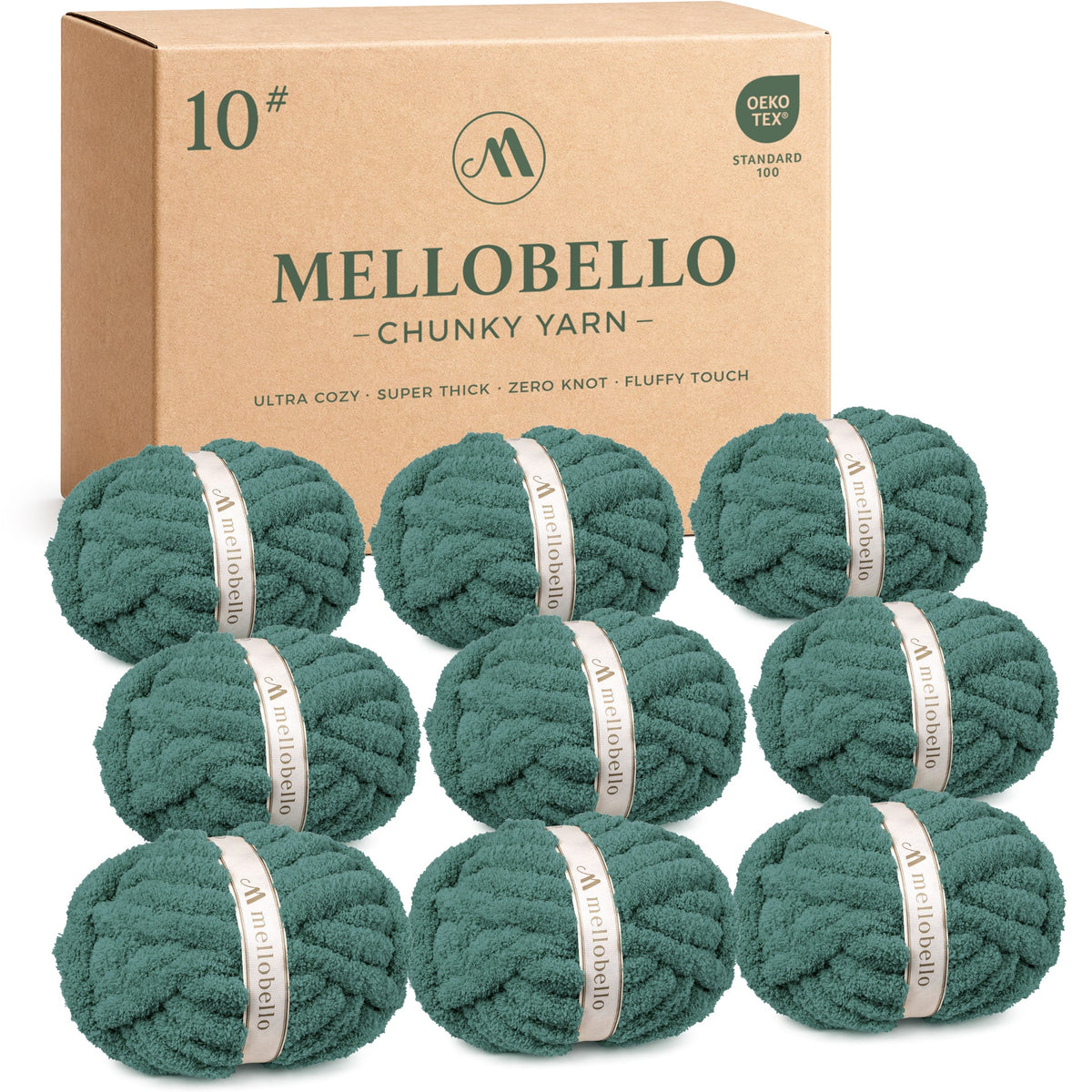 MelloBello 10 Series Chunky Yarn Teal Green