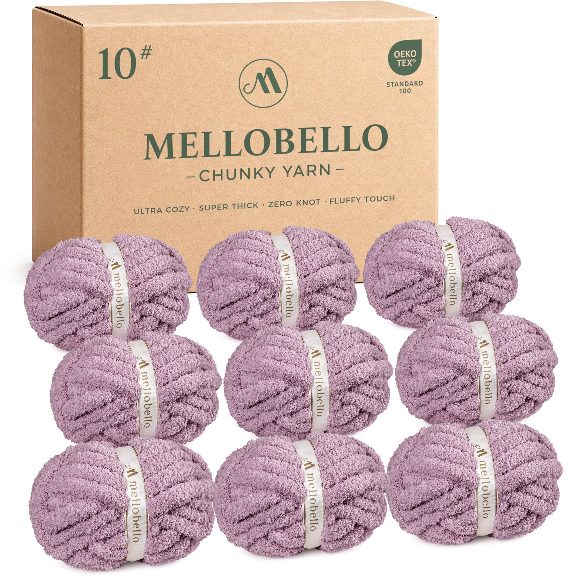 MelloBello 10 Series Chunky Yarn Mauve Taupe