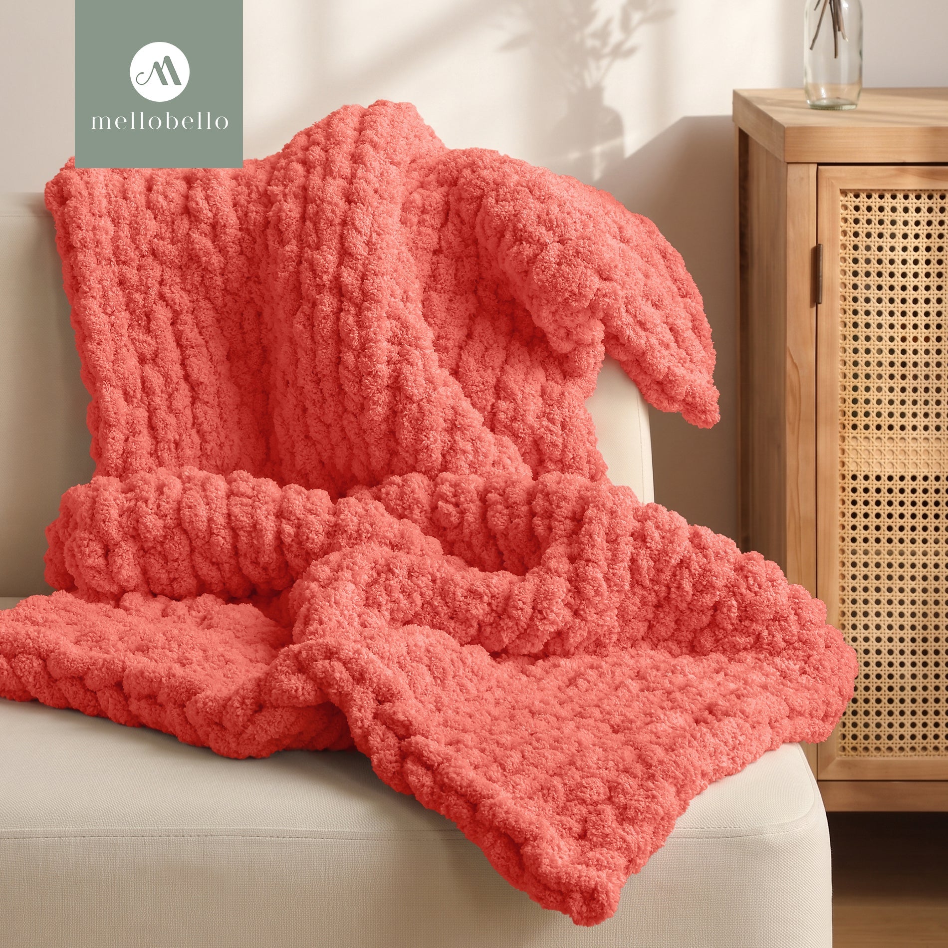 MelloBello 10 Series Chunky Yarn Living Coral