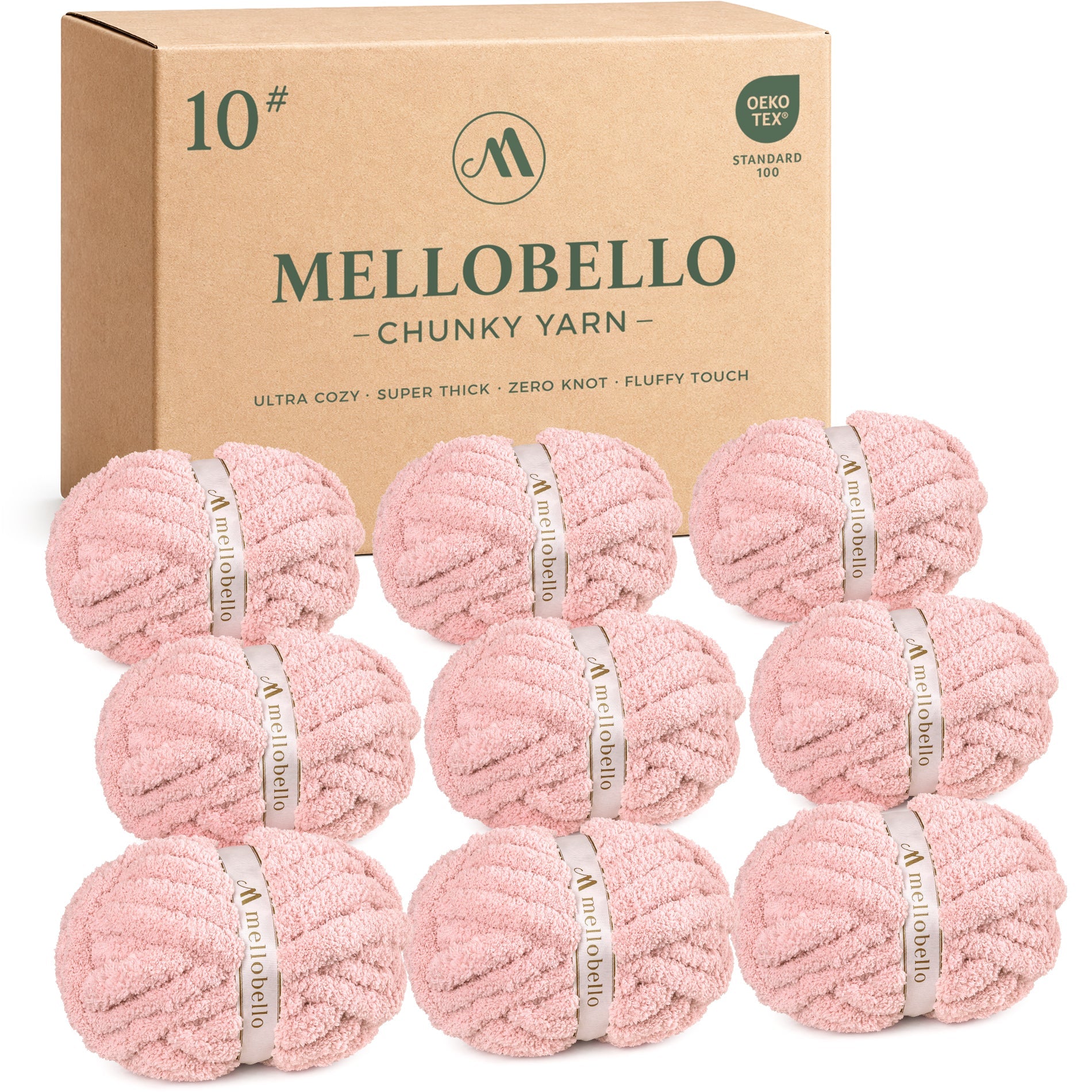 MelloBello 10 Series Chunky Yarn Soft Blush