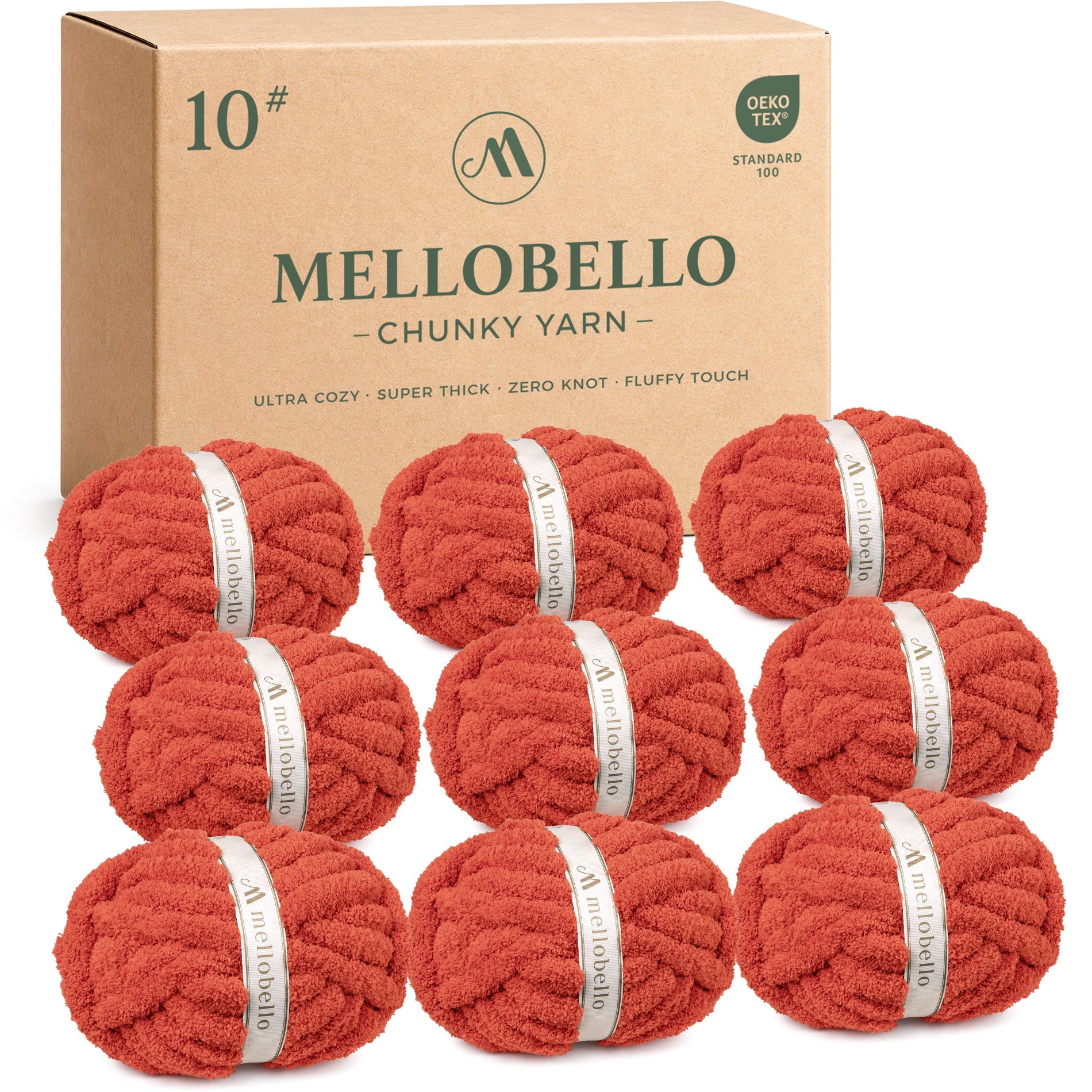MelloBello 10 Series Chunky Yarn Cayon Clay