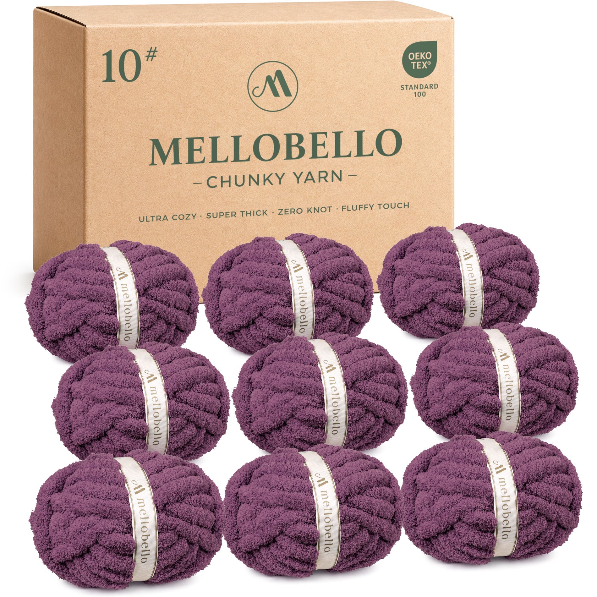 MelloBello 10 Series Chunky Yarn Dusty Plum