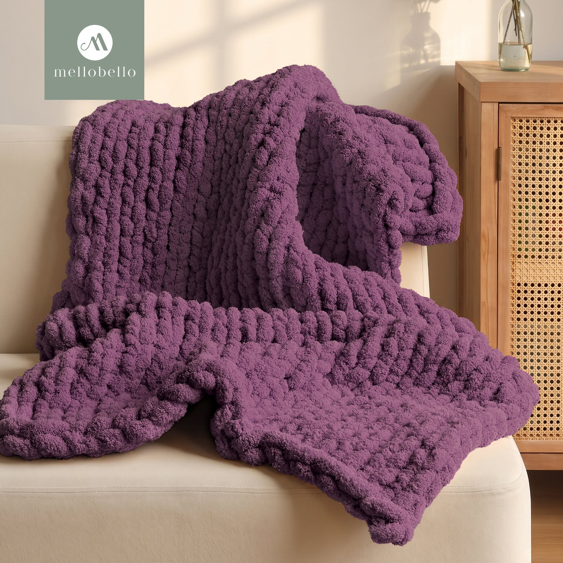 MelloBello 10 Series Chunky Yarn Dusty Plum
