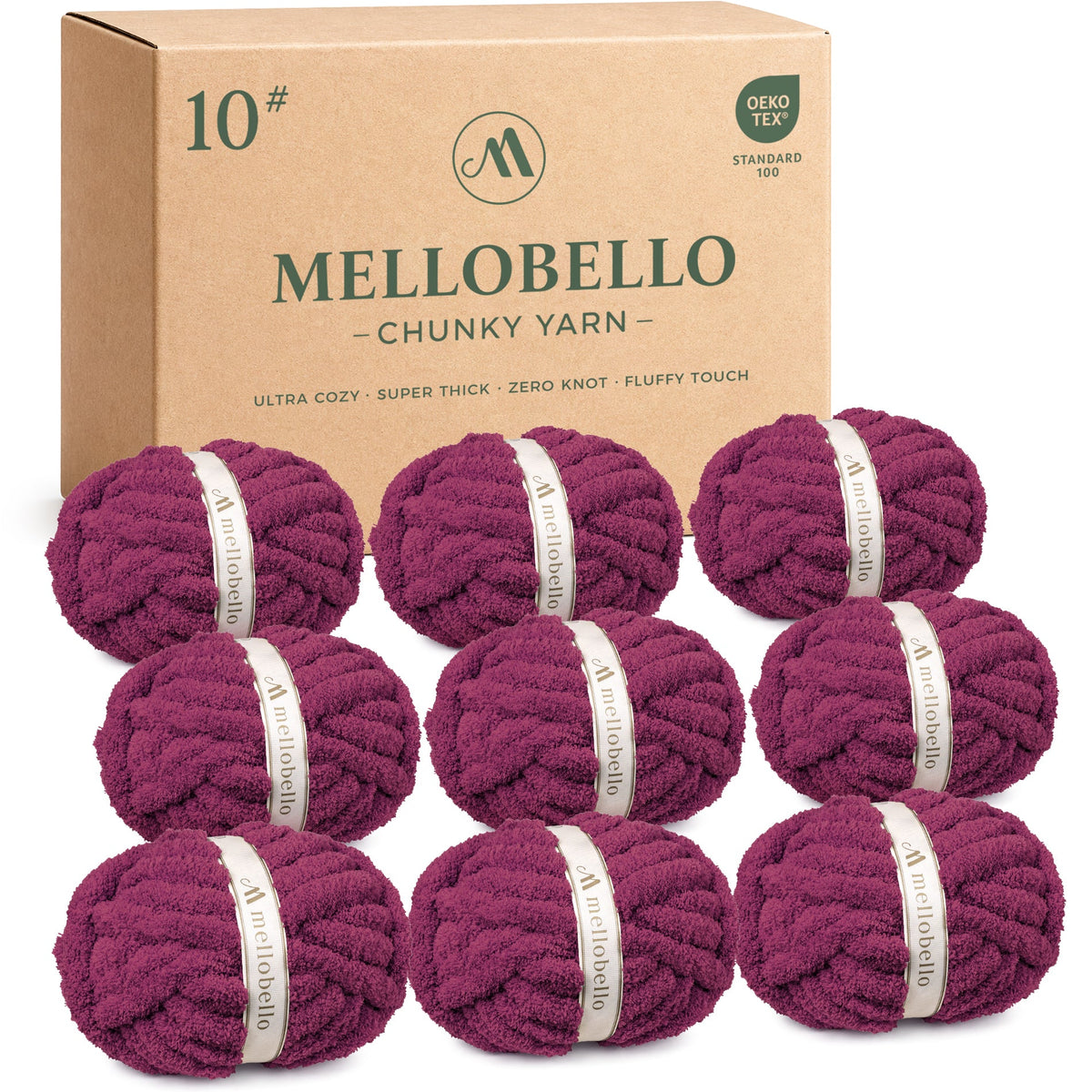 MelloBello 10 Series Chunky Yarn Black Berry